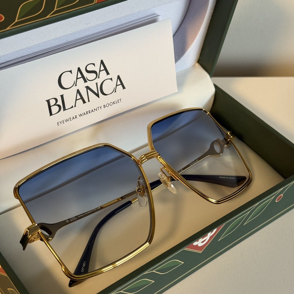 Casablanca Casablanca Stainless Steel Square Blue Gradient Sunglasses Size ONE SIZE - 7 Thumbnail