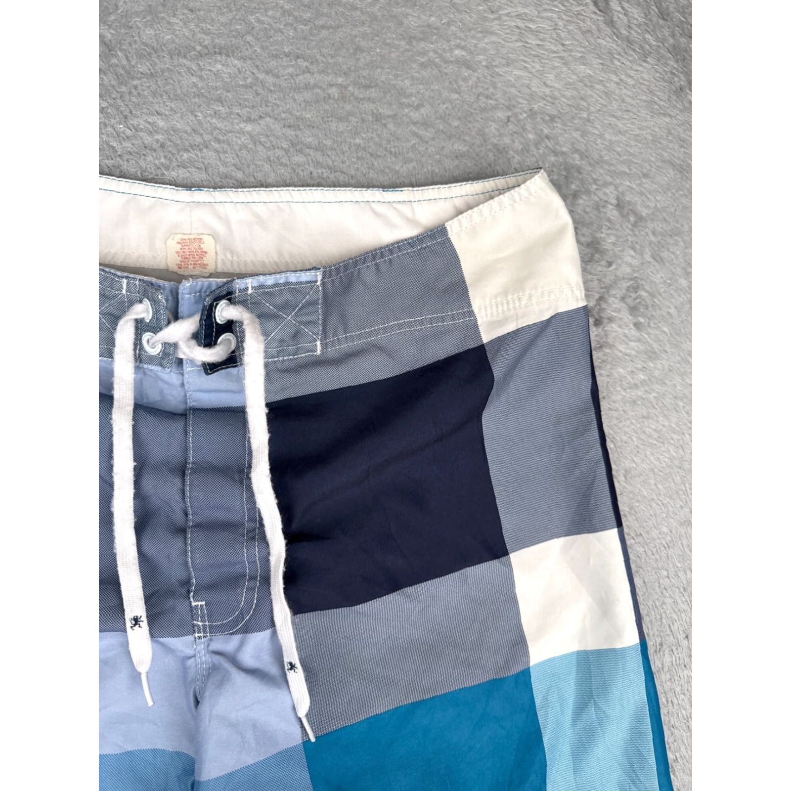 Mossimo Mossimo Board Shorts Mens 36 Blue Plaid Polyester Cargo Beach Pool Surf 36x10 For Men Size US 36 / EU 52 - 5 Thumbnail