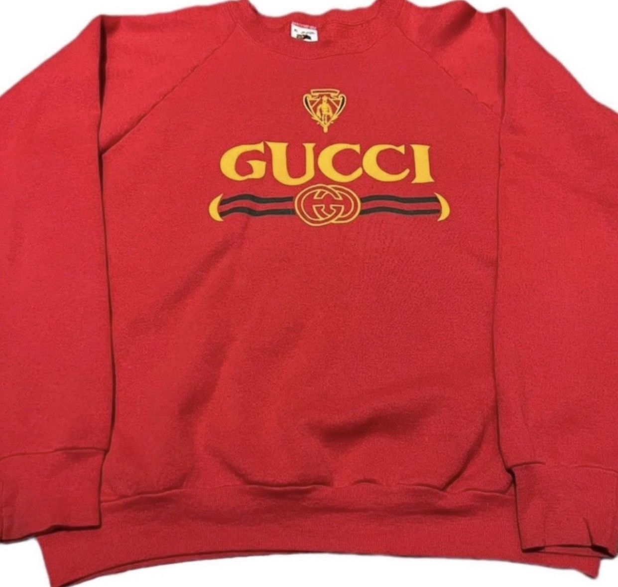image of Vintage Gucci Bootleg Sweatshirt in Red, Women's (Size XL)