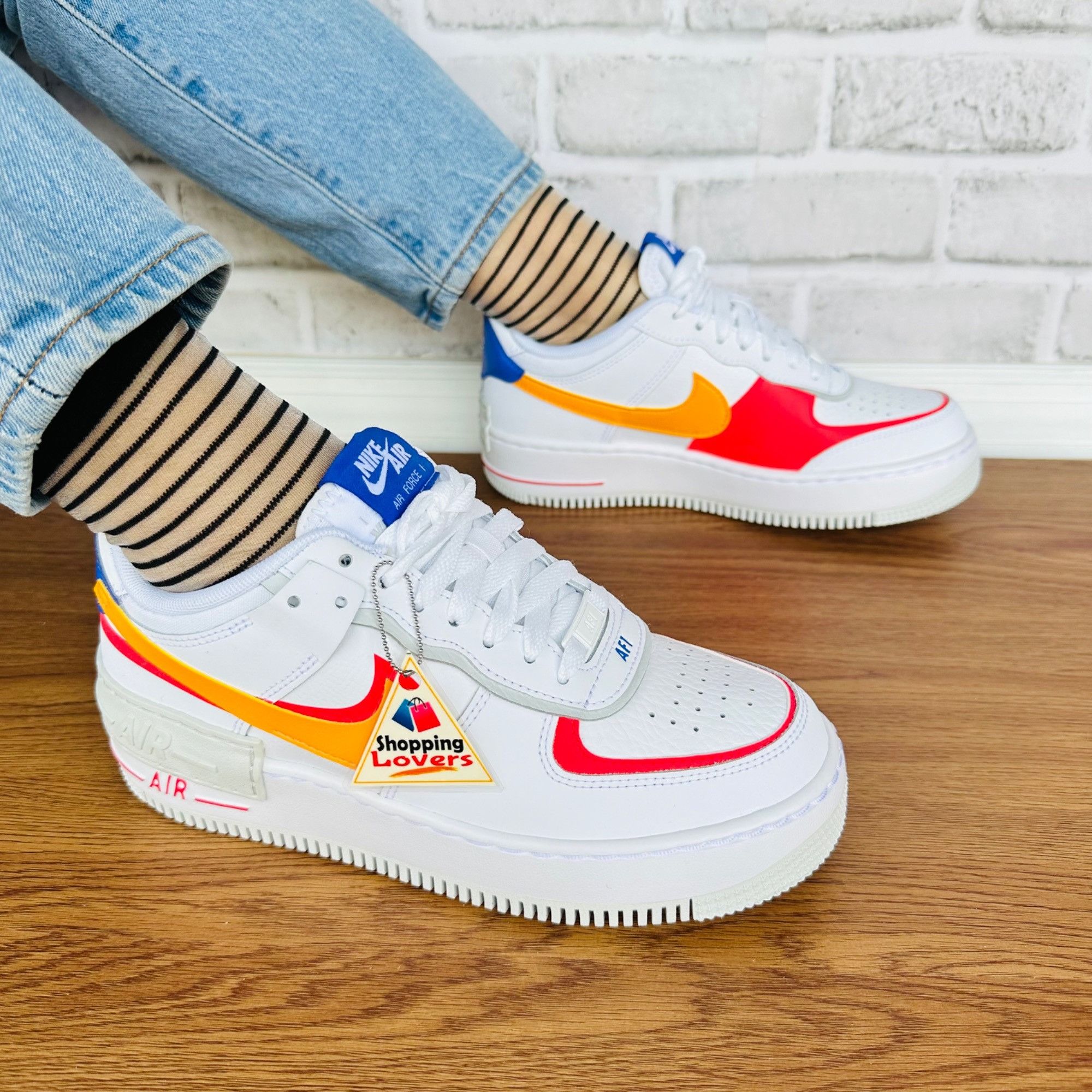 Nike ⭐Nike Air Force 1 Shadow 8.5 Womens Retro Shoes Sneakers Whi Size US 8.5 / IT 38.5 - 2 Thumbnail