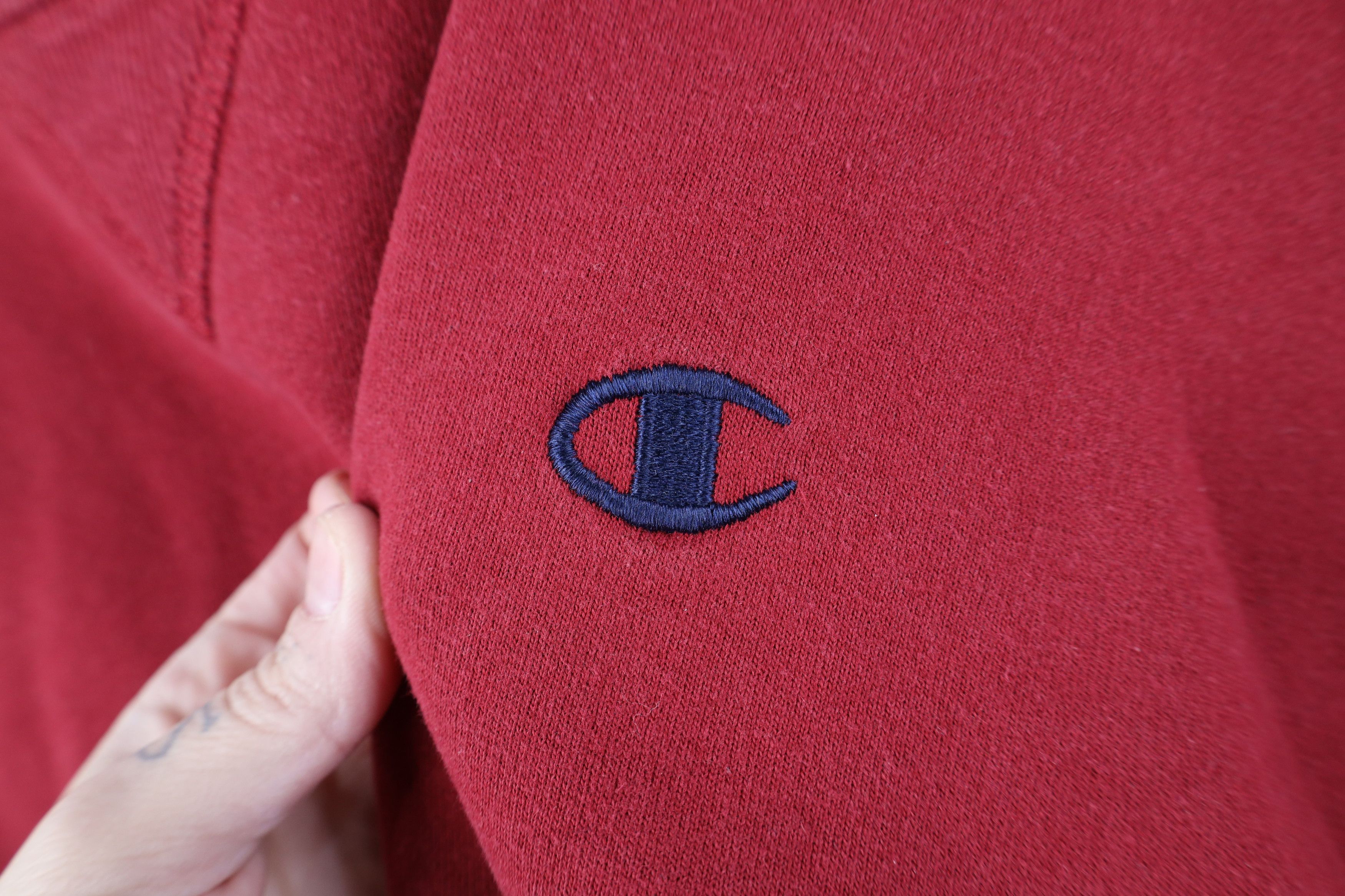Champion Vintage 90s Y2K Champion Logo Crewneck Sweatshirt Red Size US XL / EU 56 / 4 - 4 Thumbnail