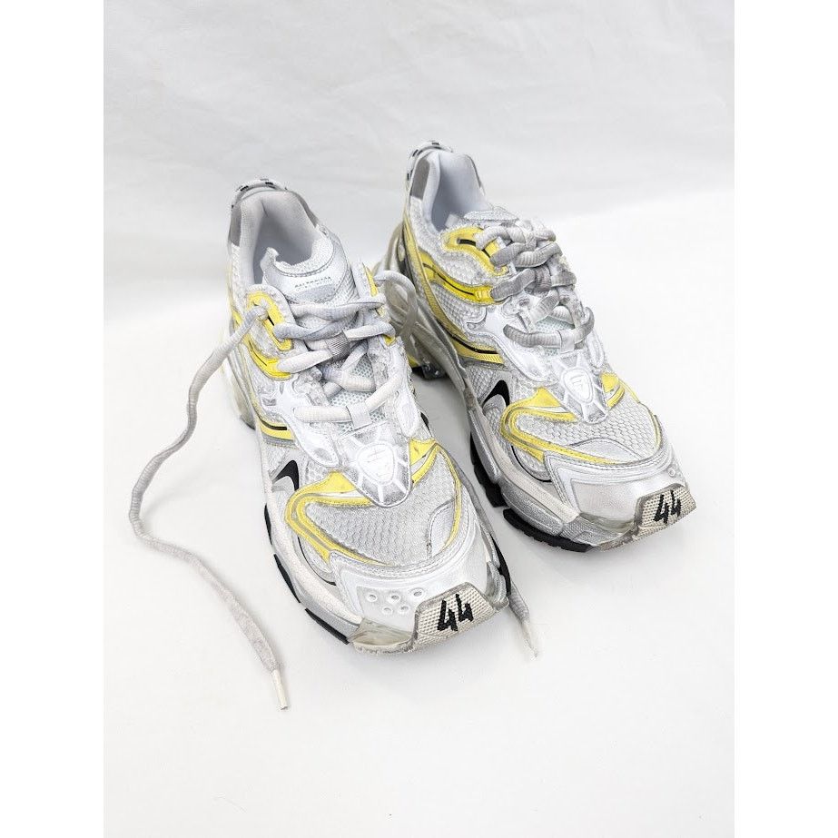 Balenciaga o1rshd1 Runners 2 Sneakers in White/Yellow/Black Size US 11 / EU 44 - 17 Thumbnail