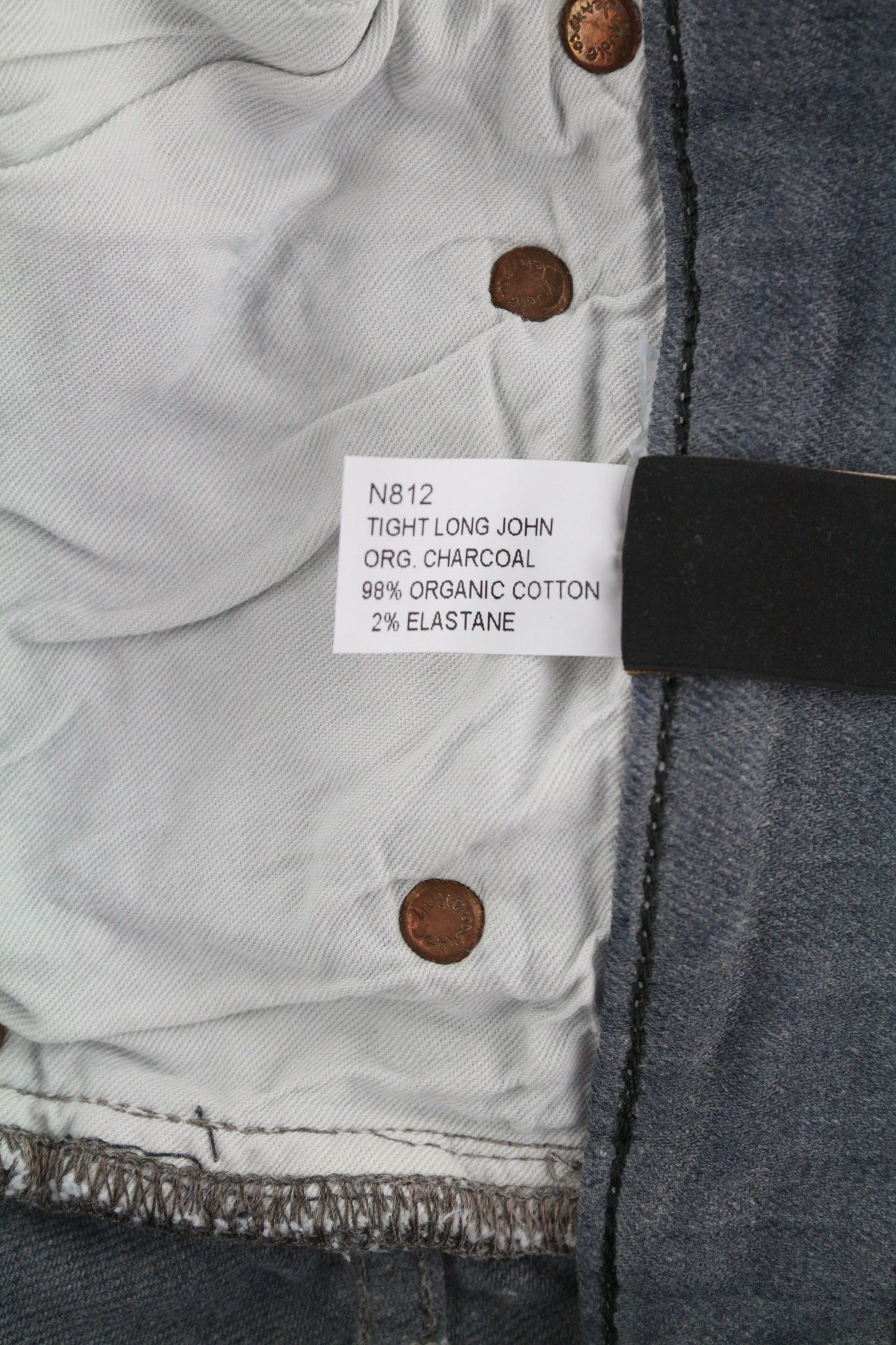 Nudie Jeans TIGHT LONG JOHN W34/L34 Slim Charcoal Jeans 80699 Size US 34 / EU 50 - 7 Thumbnail