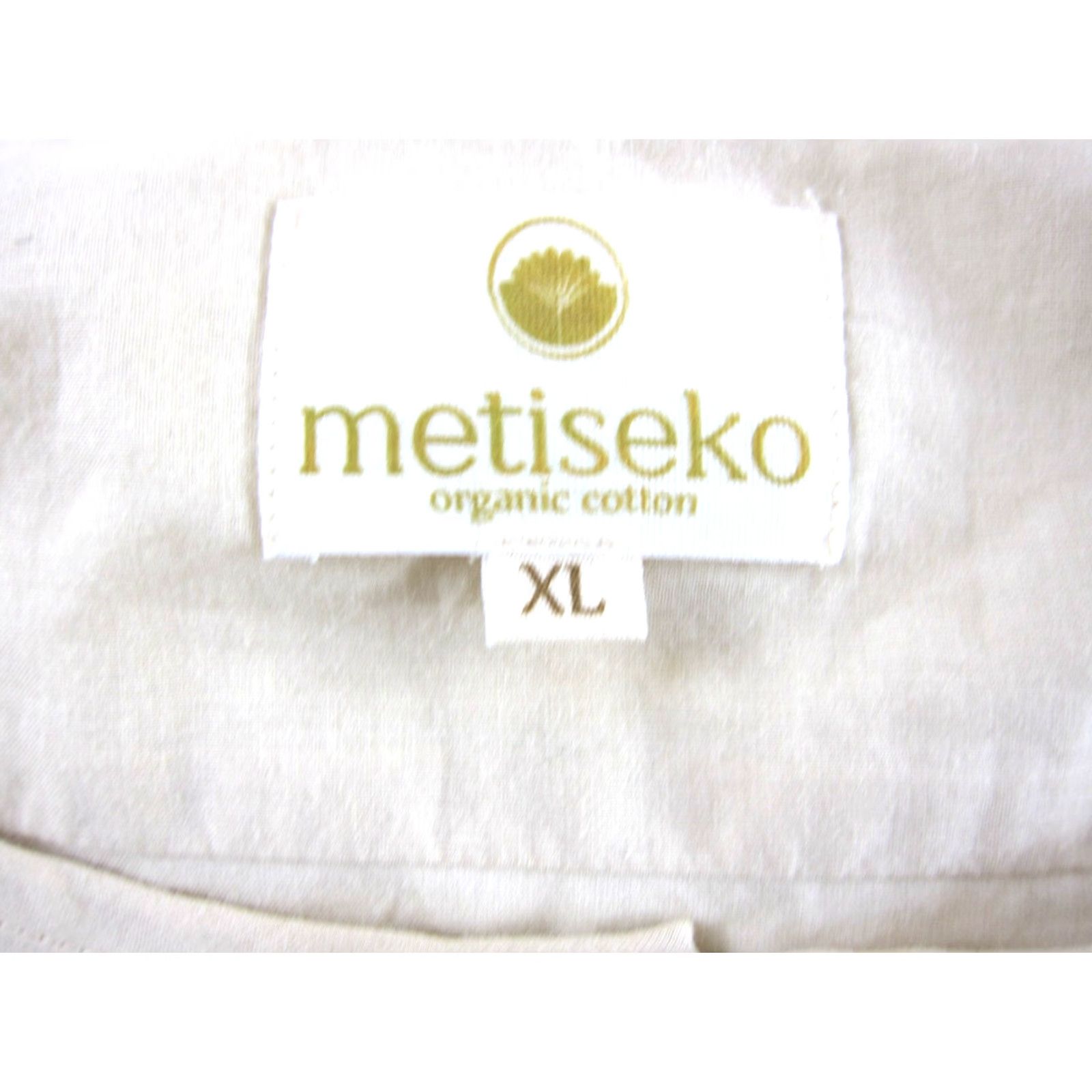 Vintage Metiseko Blouse Shirt Women XL Ivory 100% Cotton Tunic Roll Tab Sleeve Round Neck Button Vintage? No (adjusted) Size XL / US 12-14 / IT 48-50 - 3 Thumbnail