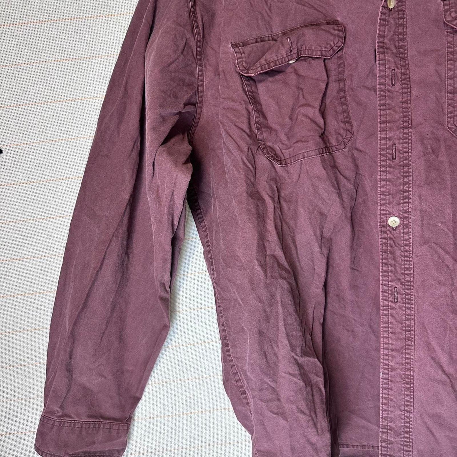 L.L. Bean L.L.Bean Mens XL Traditional Fit Shirt Maroon 100% Cotton Size US XL / EU 56 / 4 - 8 Thumbnail
