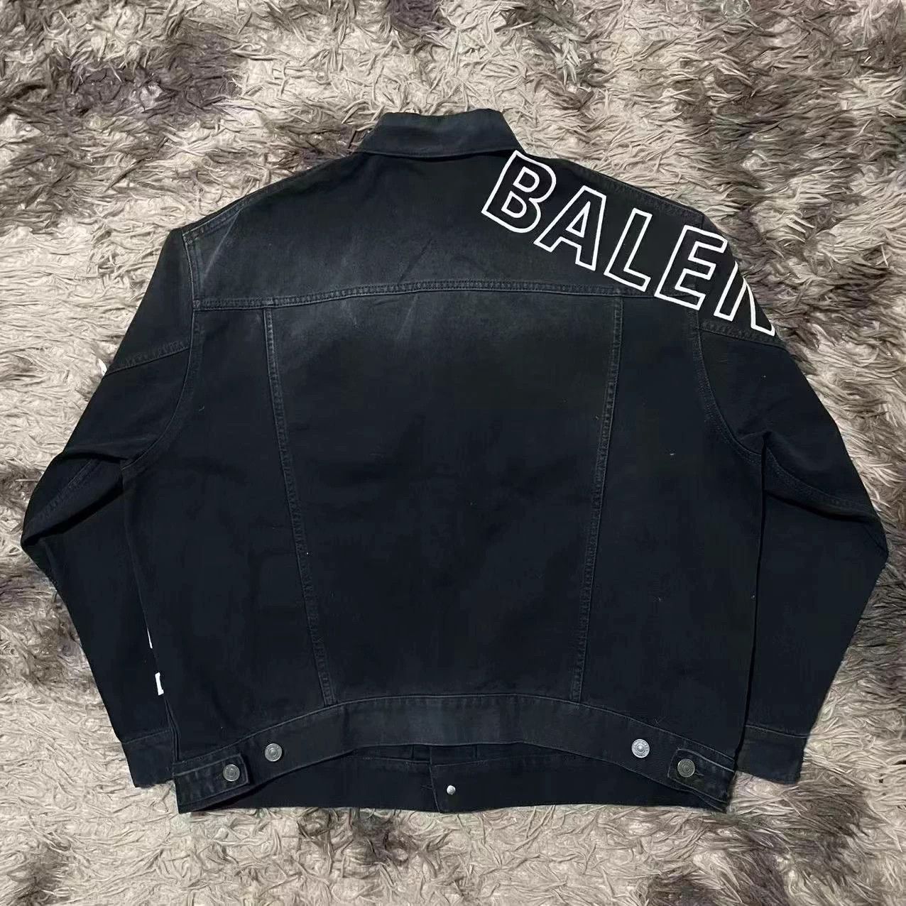 Balenciaga Balenciaga Logo Print Denim Jacket Single-breasted Size US XS / EU 42 / 0 - 2 Thumbnail