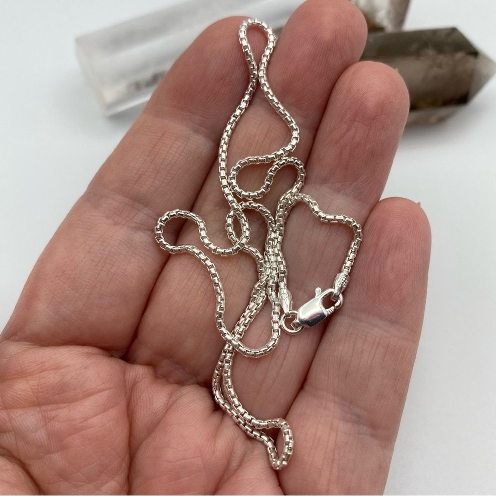The Unbranded Brand Sterling Silver Round Box Chain 16” Size ONE SIZE - 6 Thumbnail