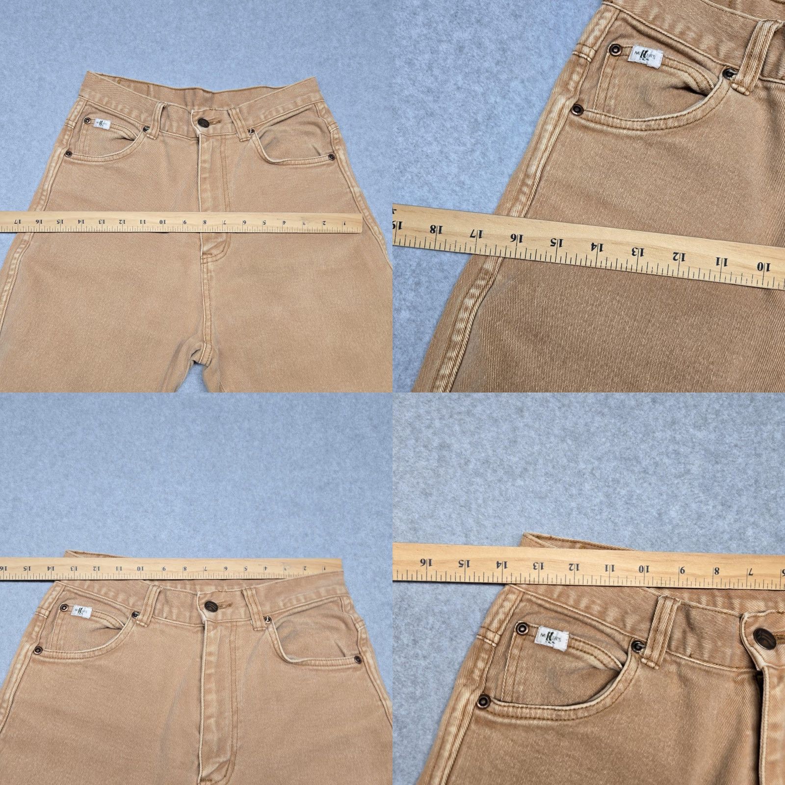 Vintage VINTAGE Miller's Jeans Mens 32x31 Tan Western Stretch Denim Cowboy Pants 90s USA Brown Slim Straight Denim Cowboy Male Mens Size US 29 - 9 Thumbnail