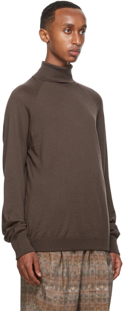 LEMAIRE brown turtleneck sweater knit (50)