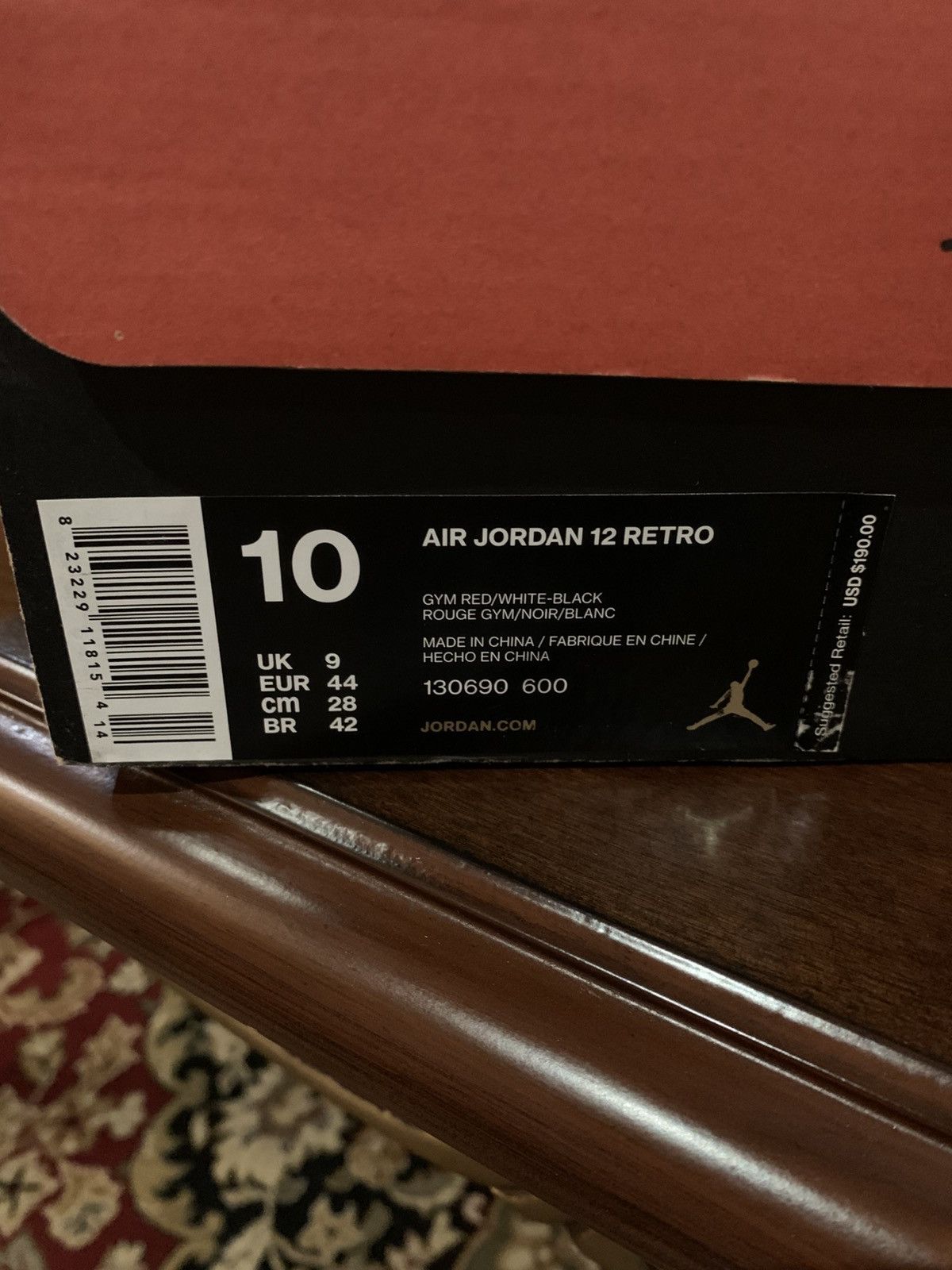 Jordan Brand Jordan 12 Retro gym Redd/White Size US 10 / EU 43 - 8 Thumbnail