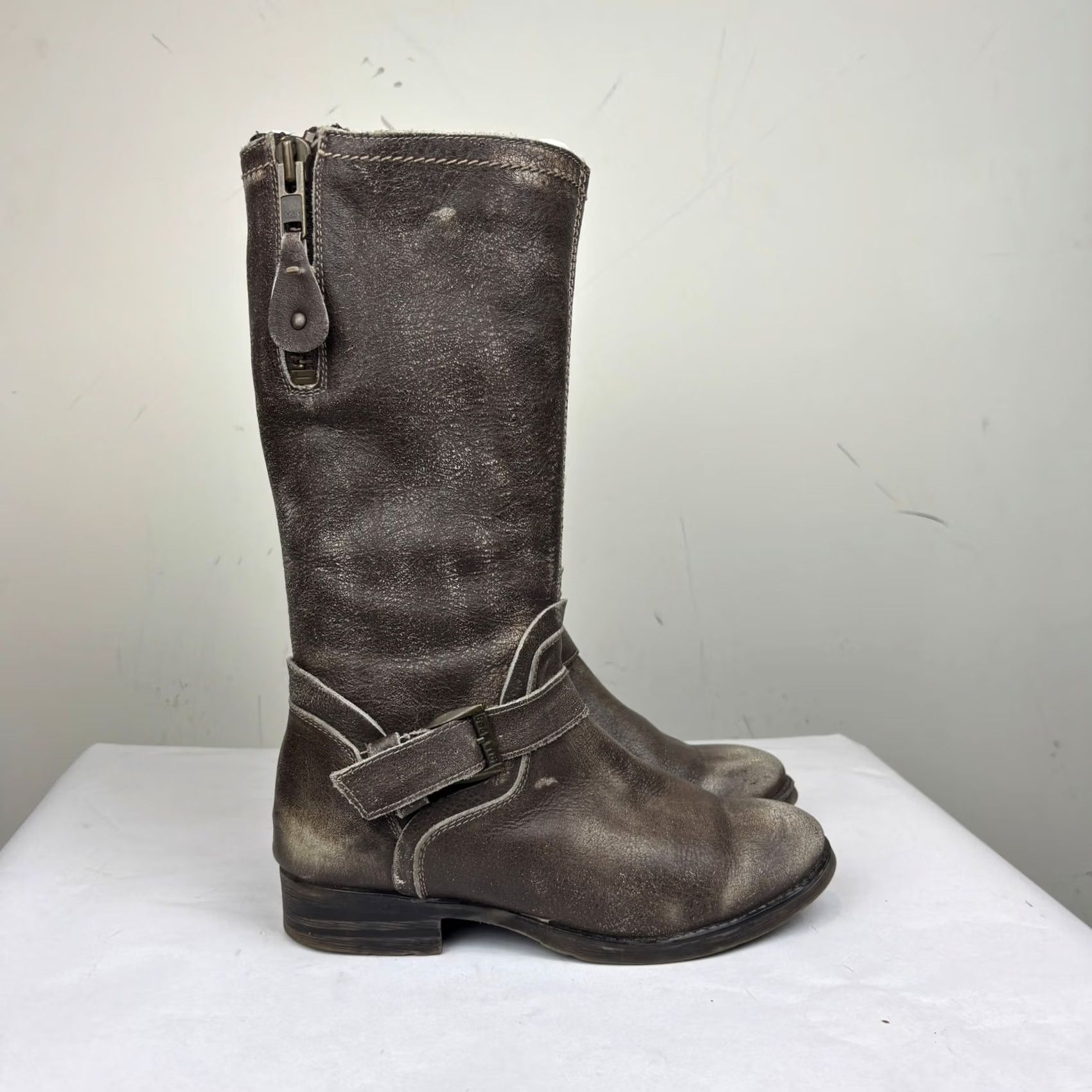 Bed Stu Bed Stu Token Motorcycle Hi Boots Women 8.5 Brown Leather Biker Preowned Women 8.5 Size US 9 / IT 39 - 3 Thumbnail