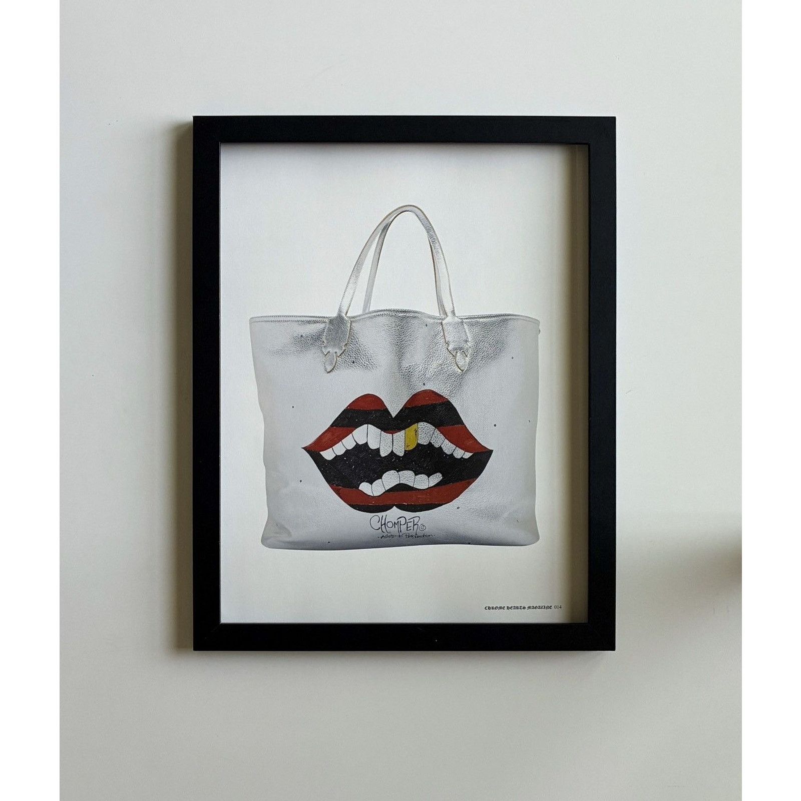 Chrome Hearts × Japanese Brand × Vintage Chrome Hearts white handbag photo Framed poster 9x11 Size ONE SIZE - 1 Thumbnail