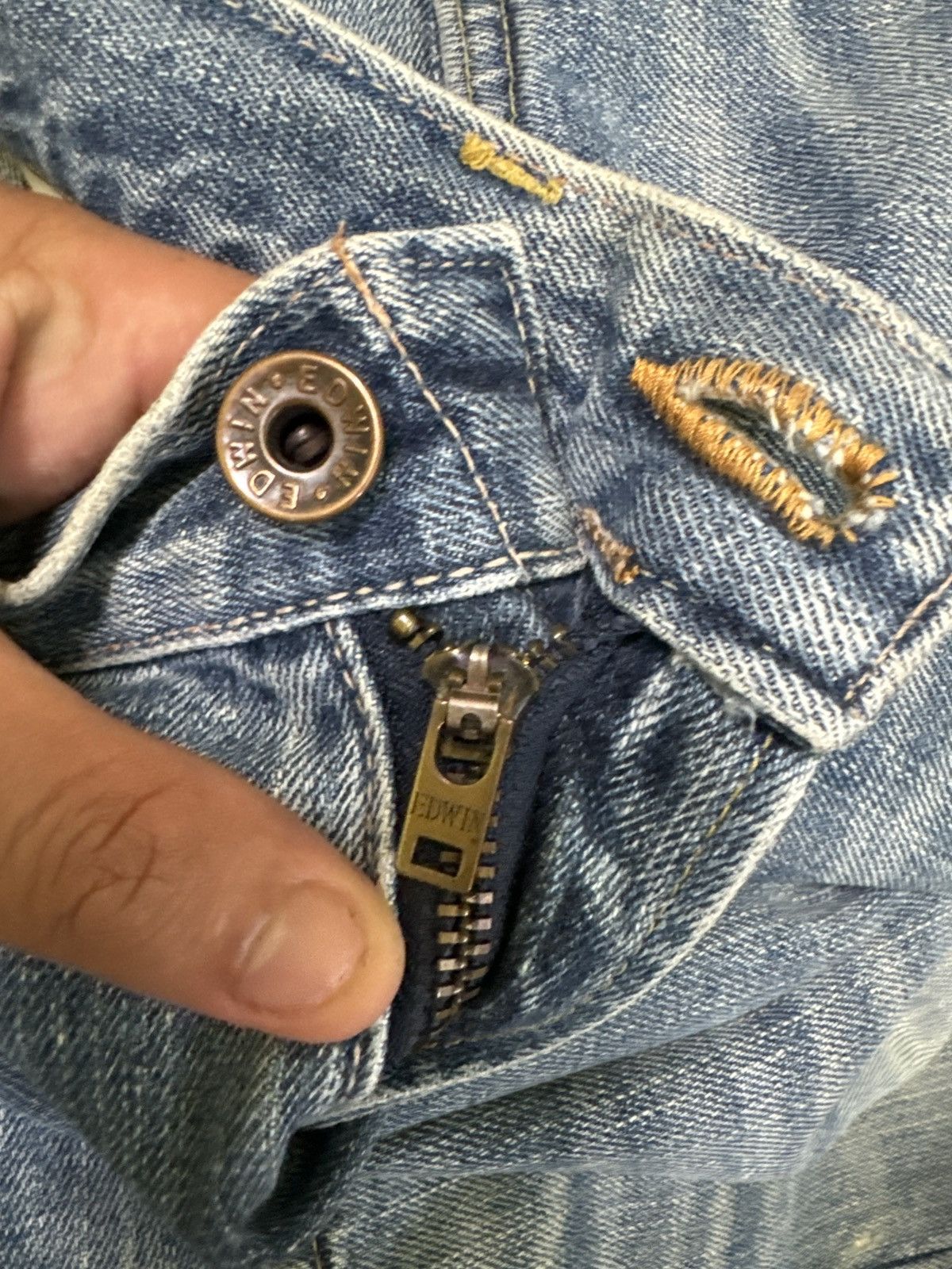 If Six Was Nine Vintage EDWIN 505X Redline selvedge Denim Jeans Size US 31 - 12 Thumbnail