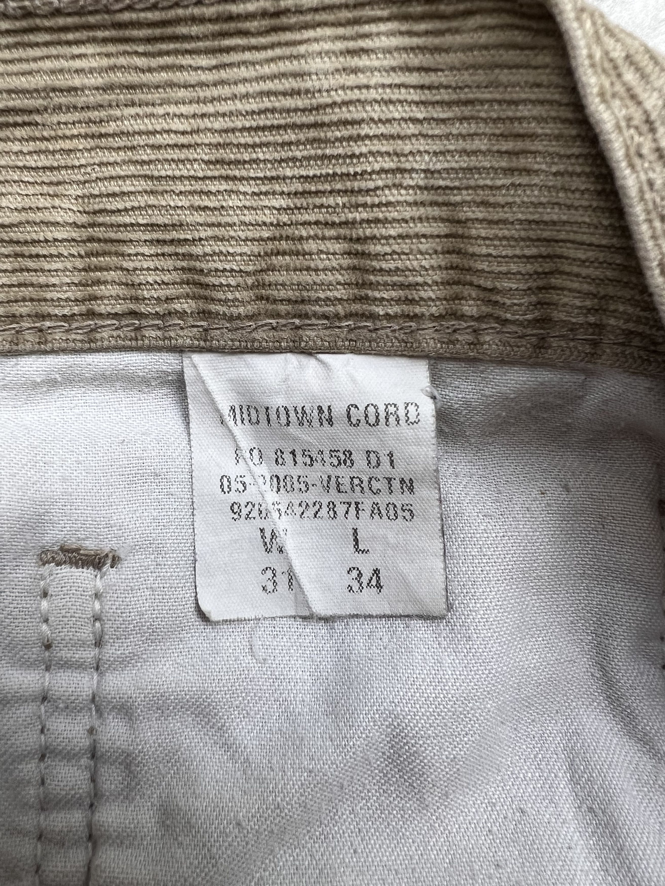 Tommy Hilfiger Tommy Hilfiger Midtown Corduroy Pants Beige W31 Size US 31 - 12 Thumbnail