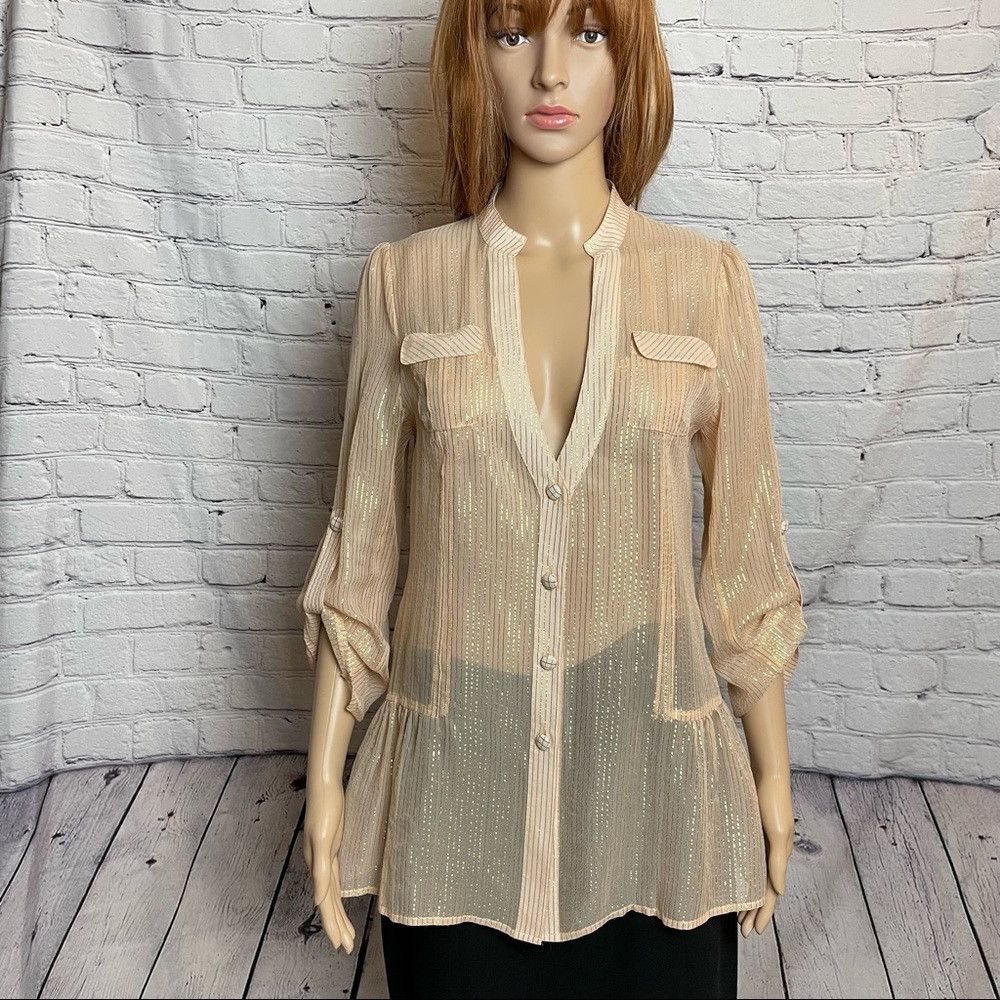 Other LaRok Silk Beige Blouse Size S Size S / US 4 / IT 40 - 1 Thumbnail