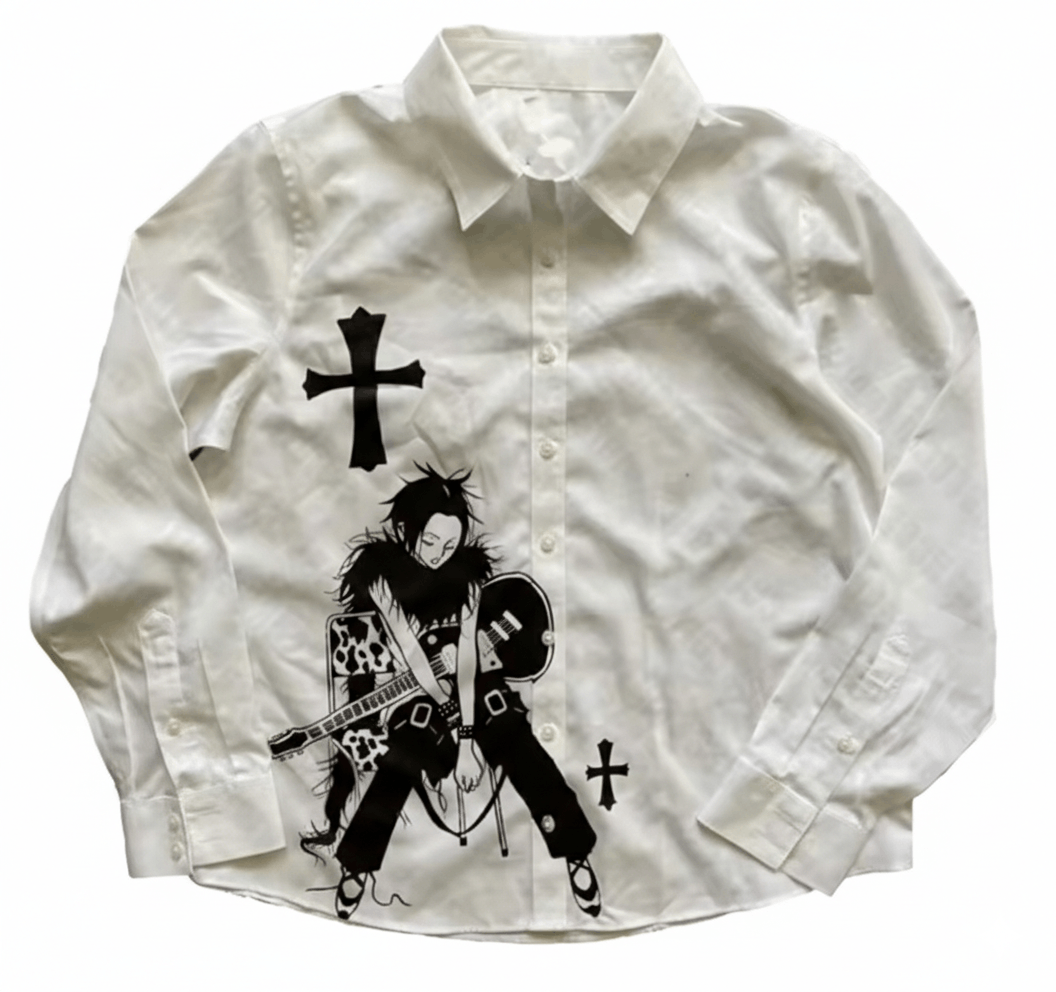 Other Y2K Punk Gothic Style Anime Nana Osaki Long Sleeve Shirt Size US L / EU 52-54 / 3 - 1 Thumbnail