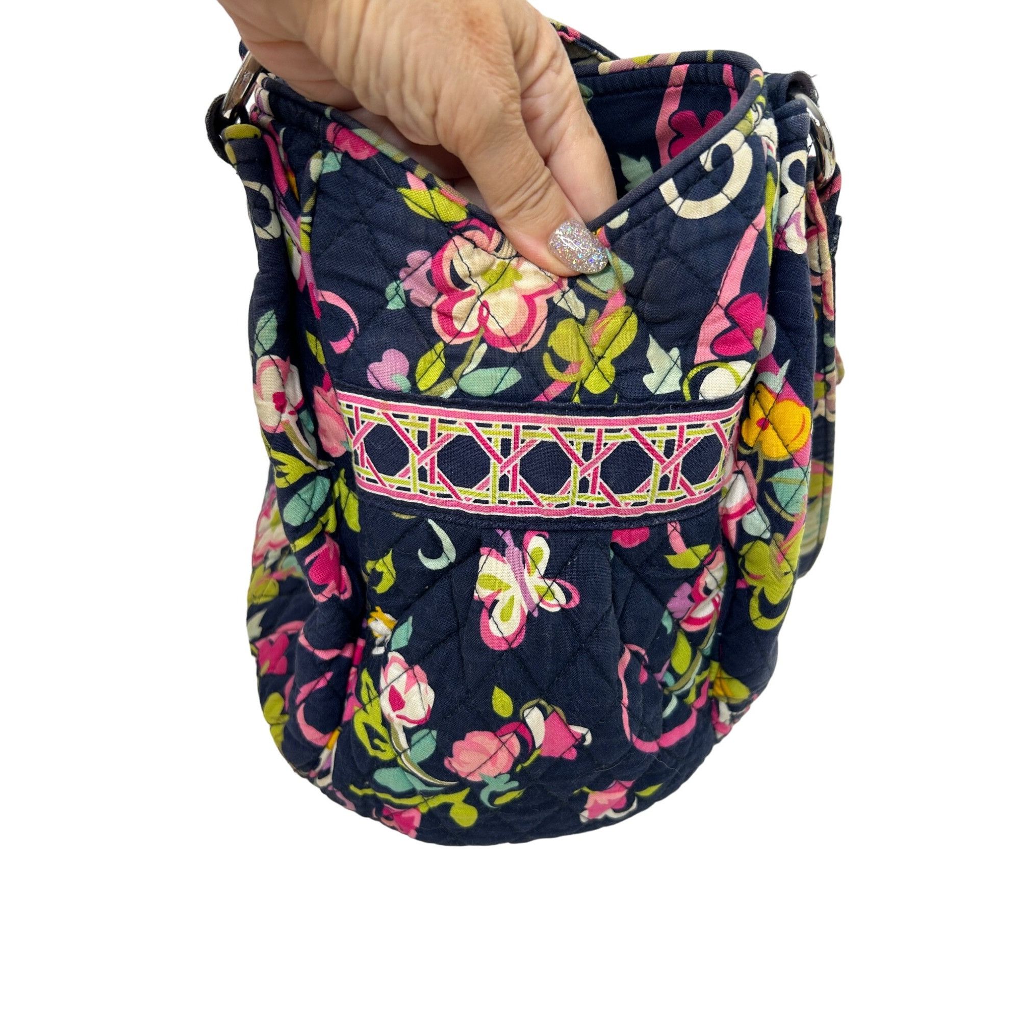 Vera Bradley Vera Bradley Tote Bag Cancer Awareness 2 Straps Navy Multi F Size ONE SIZE - 23 Thumbnail