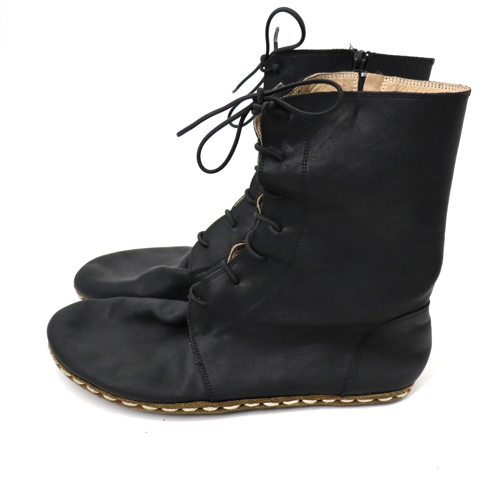 Other NEFES Handmade Black Buffalo LeatherGrounding Effect Boot Size US 11.5 / EU 44-45 - 4 Thumbnail