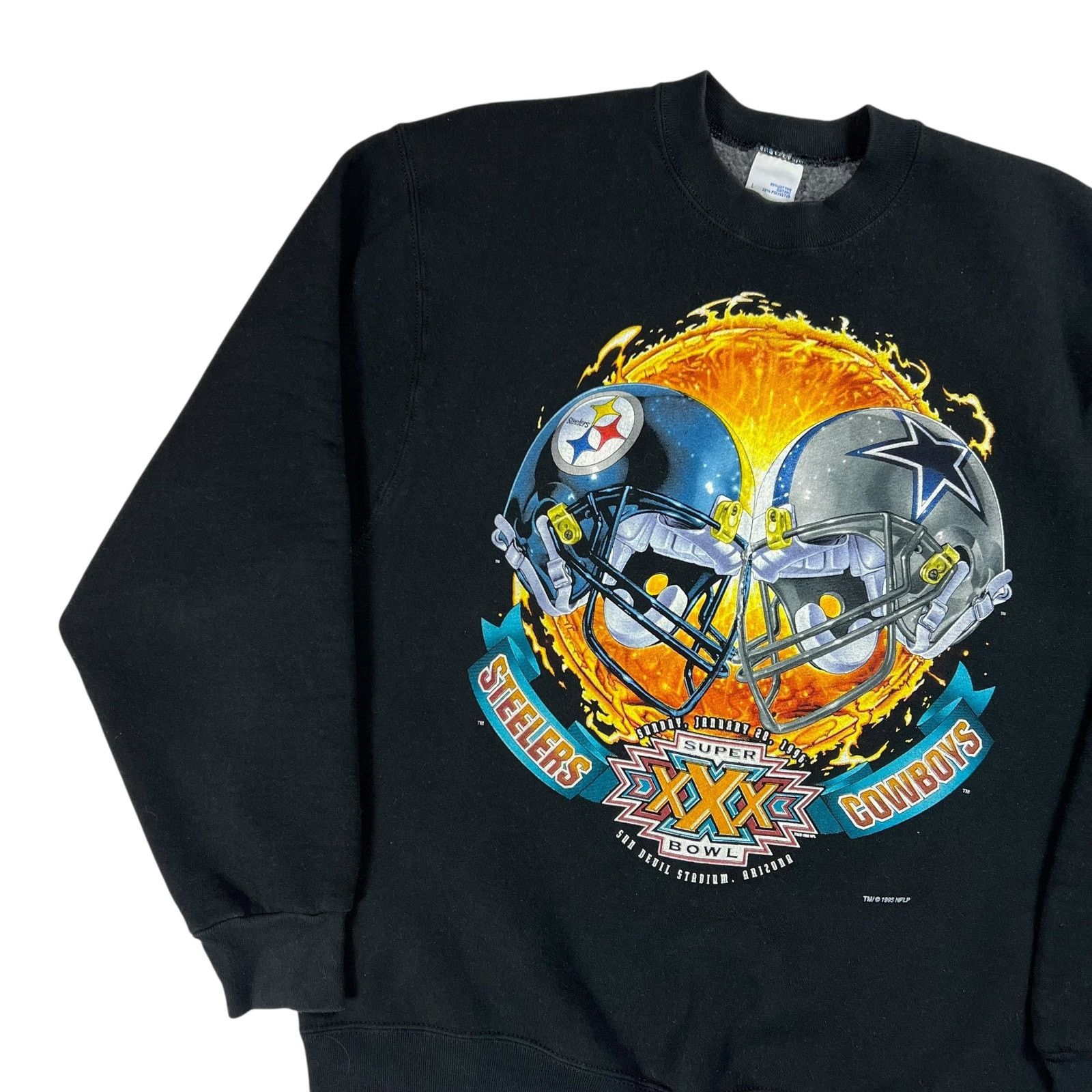 NFL × Salem Sportswear × Vintage Vintage 1996 Salem Pittsburgh Steelers Super Bowl crewneck Size US L / EU 52-54 / 3 - 4 Thumbnail