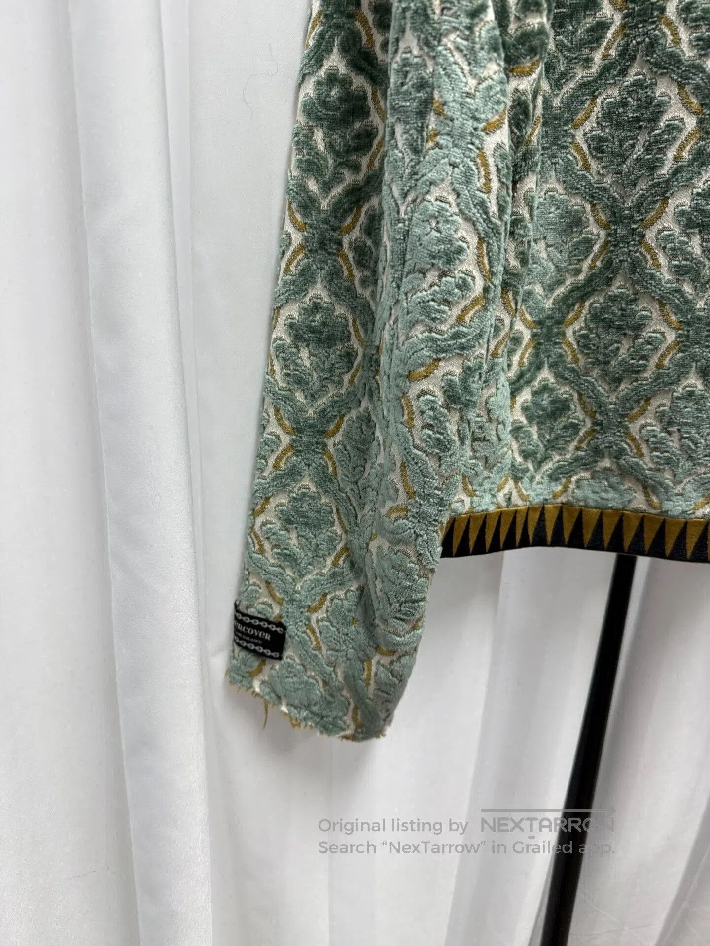 Comme des Garcons velvety jacquard jacket with zigzag detailing. Size US M / EU 48-50 / 2 - 6 Thumbnail