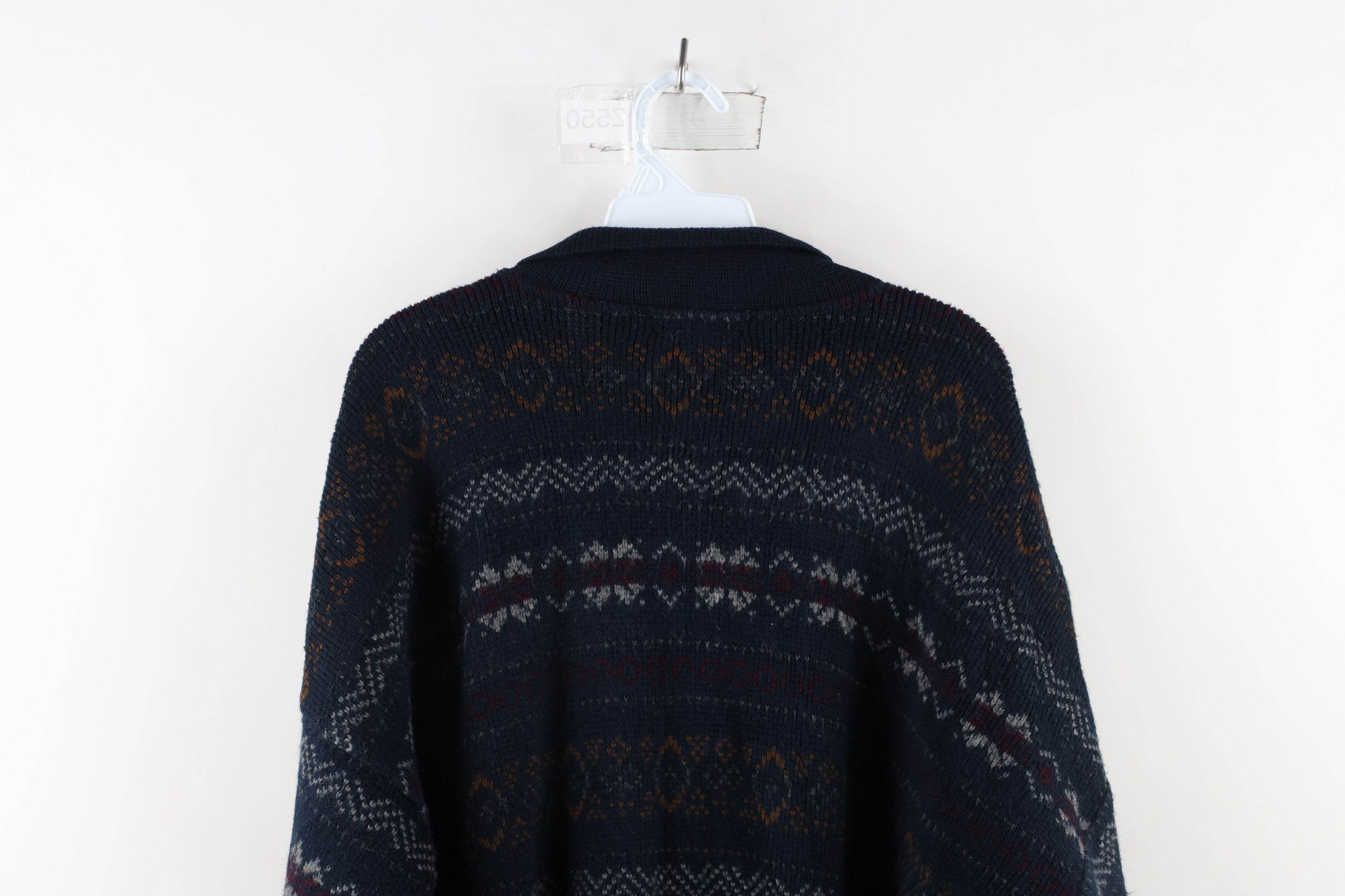Vintage Vintage 90s Streetwear Isle Knit Collared Pullover Sweater Size US L / EU 52-54 / 3 - 7 Thumbnail