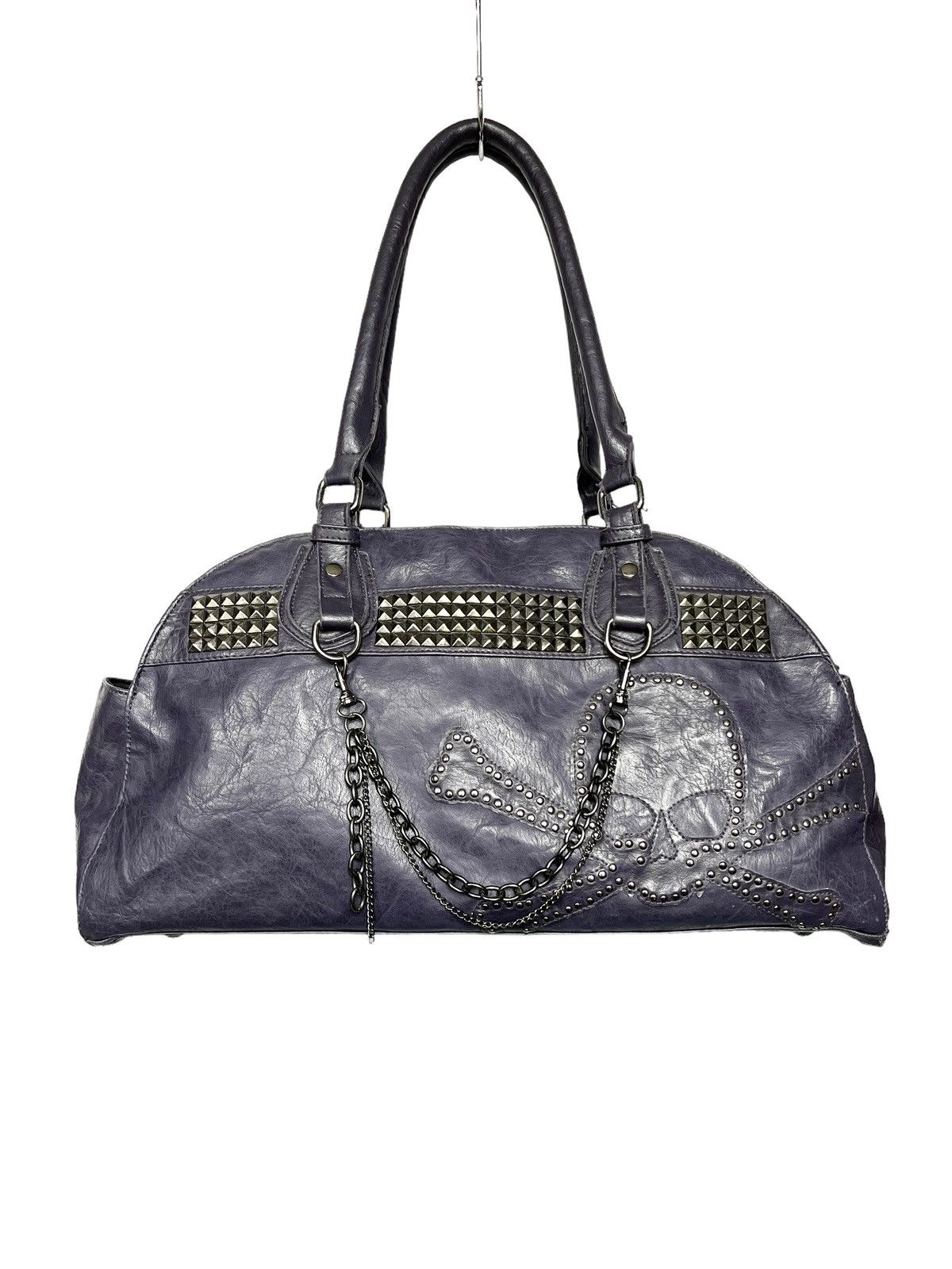 Semantic Design Studded Faux Leather Boston Bag