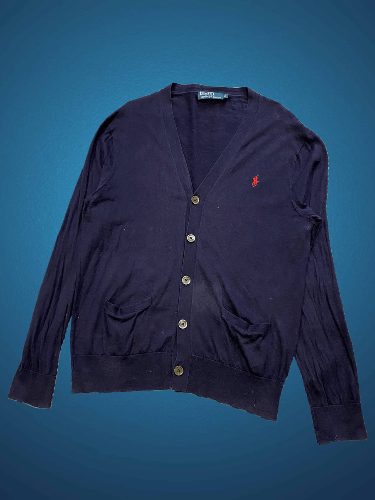 Polo Ralph Lauren Vintage Polo Ralph Lauren Cardigan Navy Logo Size M Size US M / EU 48-50 / 2 - 1 Thumbnail