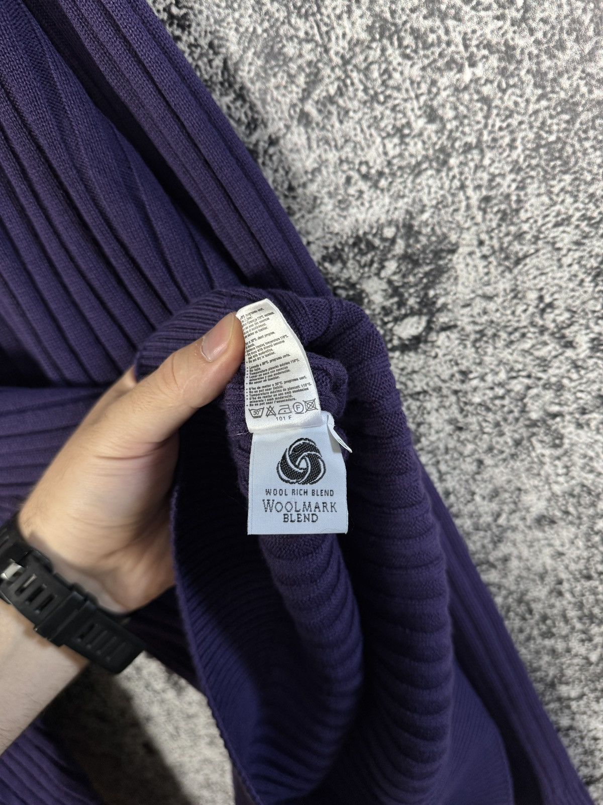 Lacoste Lacoste Vintage 1/4 Zip Ribbed Sweater Purple Pullover XL Size US XL / EU 56 / 4 - 11 Thumbnail