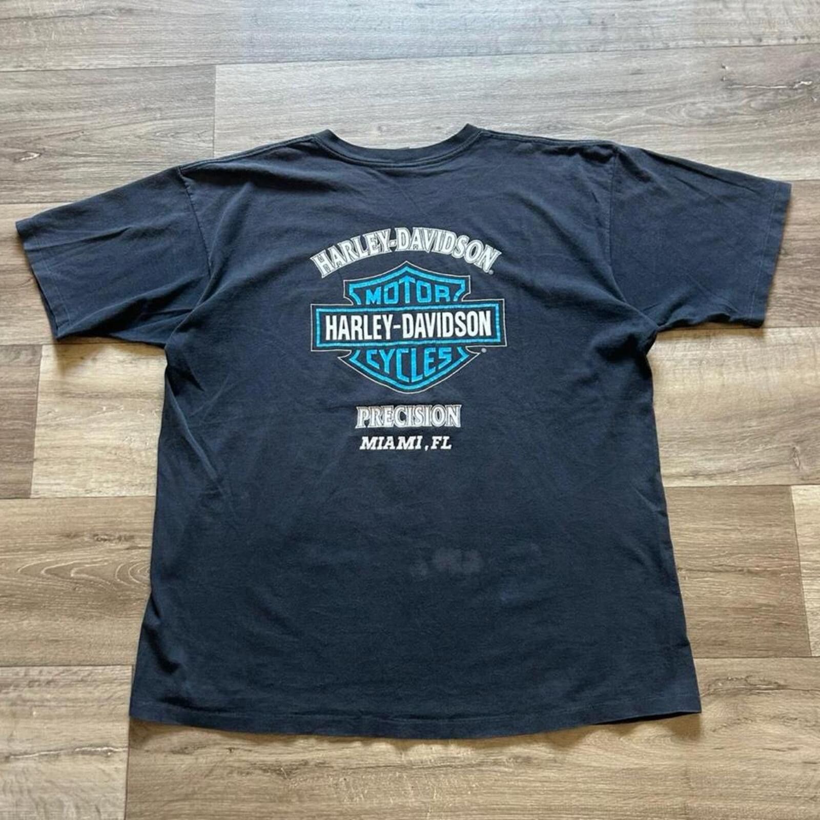 Harley Davidson Vintage 1995 Harley Davidson Wolf graphic t shirt XL Rare Size US XL / EU 56 / 4 - 3 Thumbnail