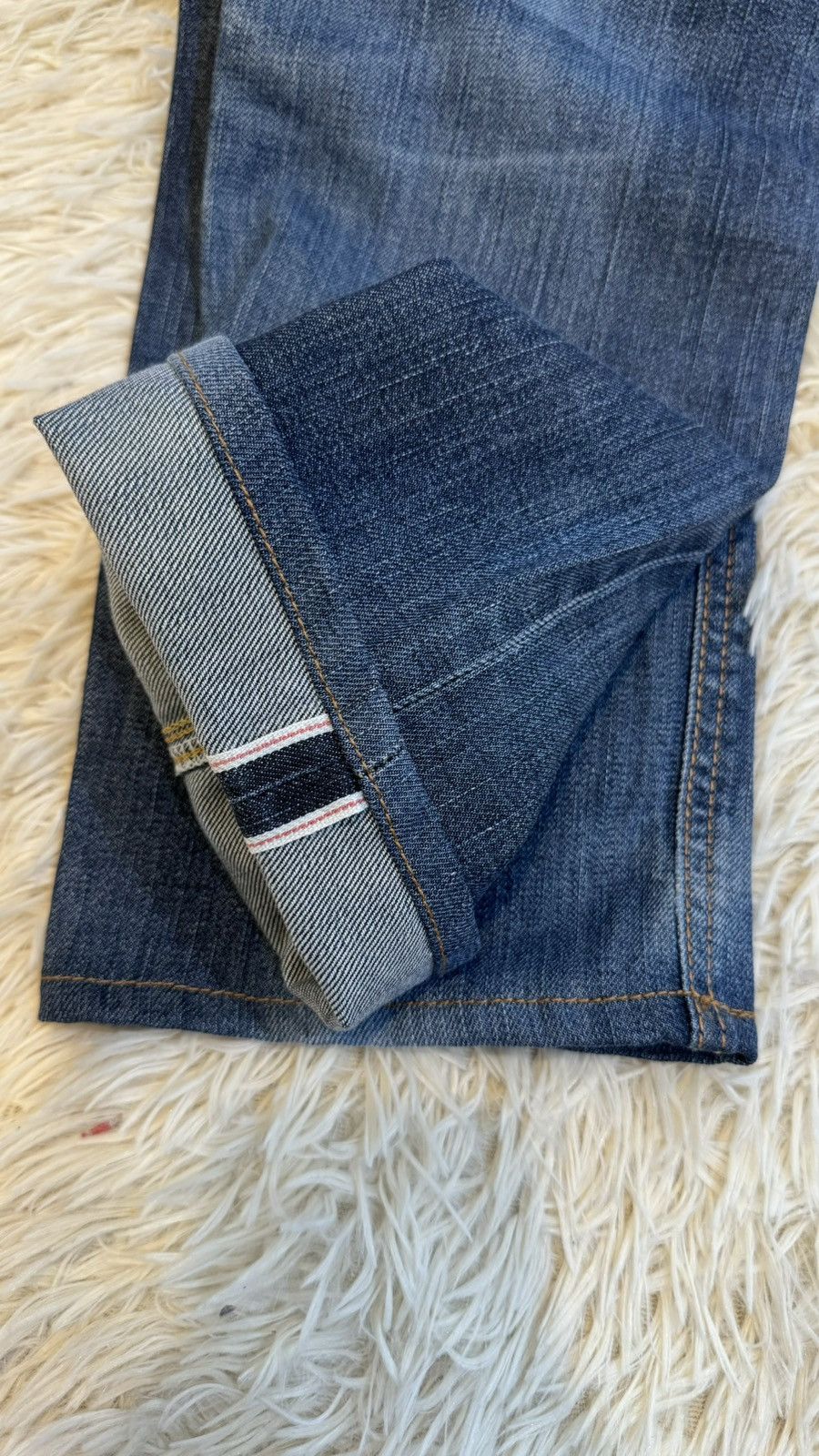 Edwin Offer‼️Edwin Buckle Back Selvedge Distressed Denim (24-195) Size US 31 - 19 Thumbnail