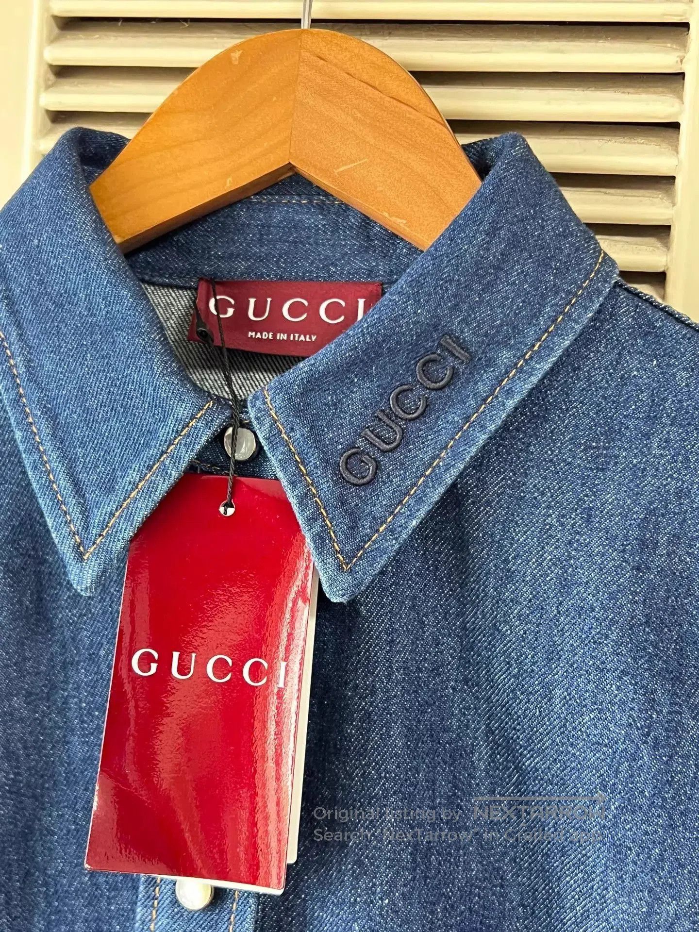 Gucci Blue Denim Long Sleeve Button. Size US M / EU 48-50 / 2 - 3 Thumbnail