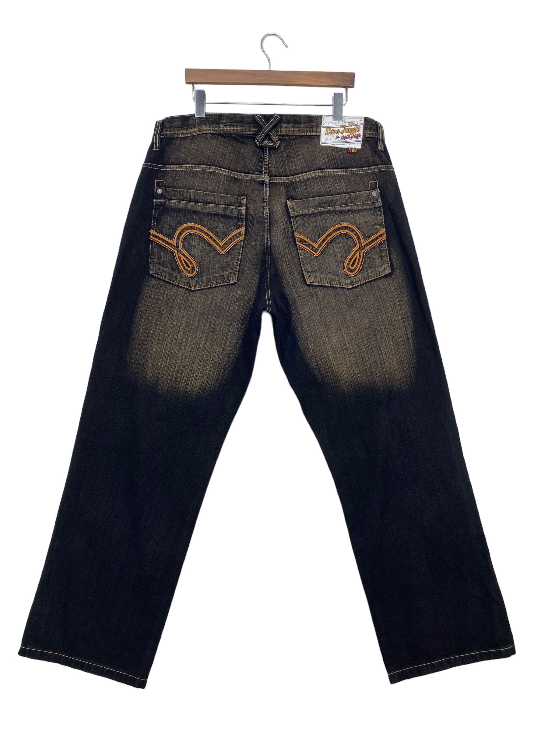 image of Distressed Denim Five Jungle Pants Hip Hop Baggy Skateboards Jeans in Blue, Men's (Size 39)