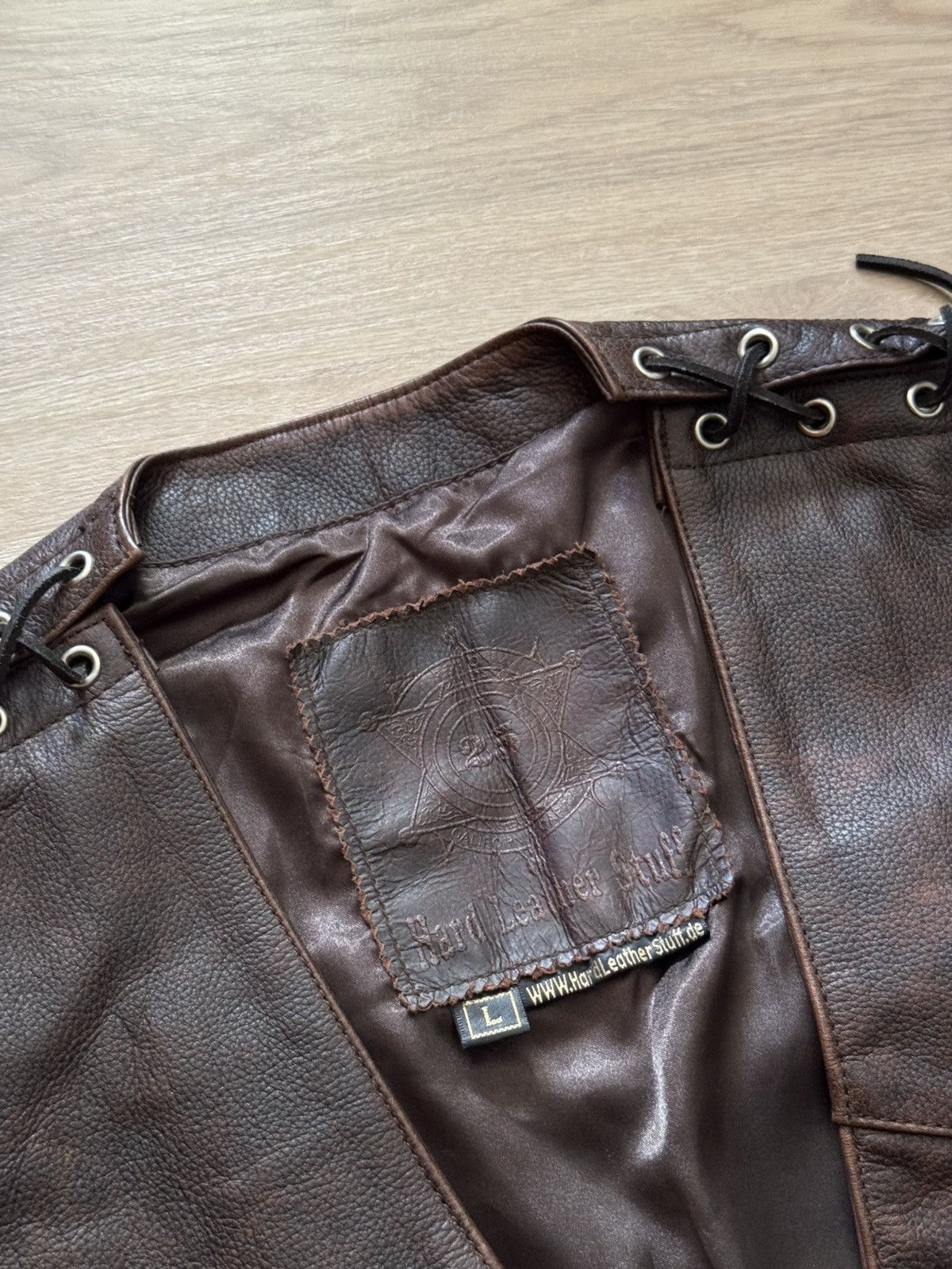 Genuine Leather Vintage 00’s Genuine Leather Brown Cowboy Western Vest Size US L / EU 52-54 / 3 - 4 Thumbnail