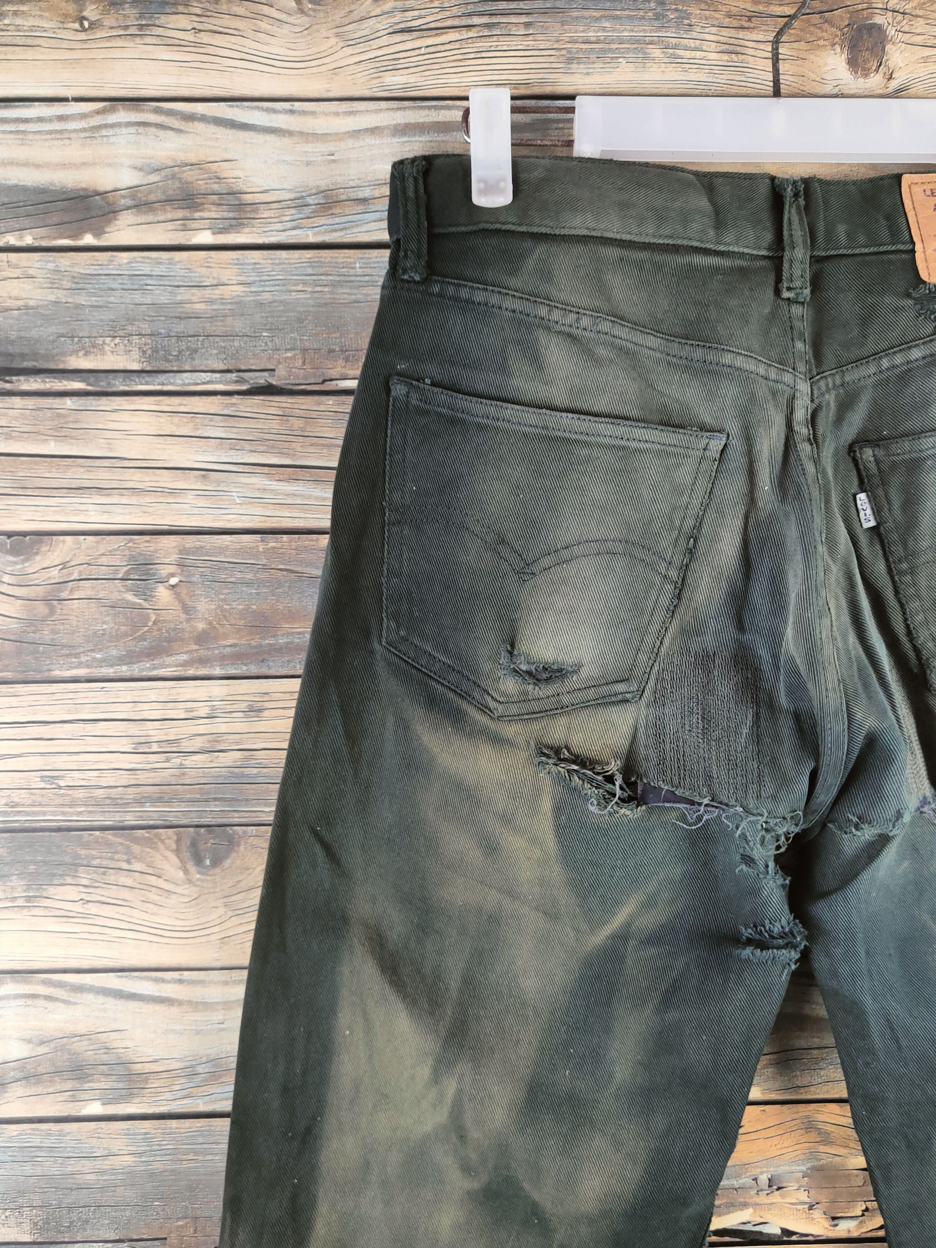Levi's Levi's Black Distressed ripped vintage denim Jeans #S2819 Size US 30 / EU 46 - 8 Thumbnail