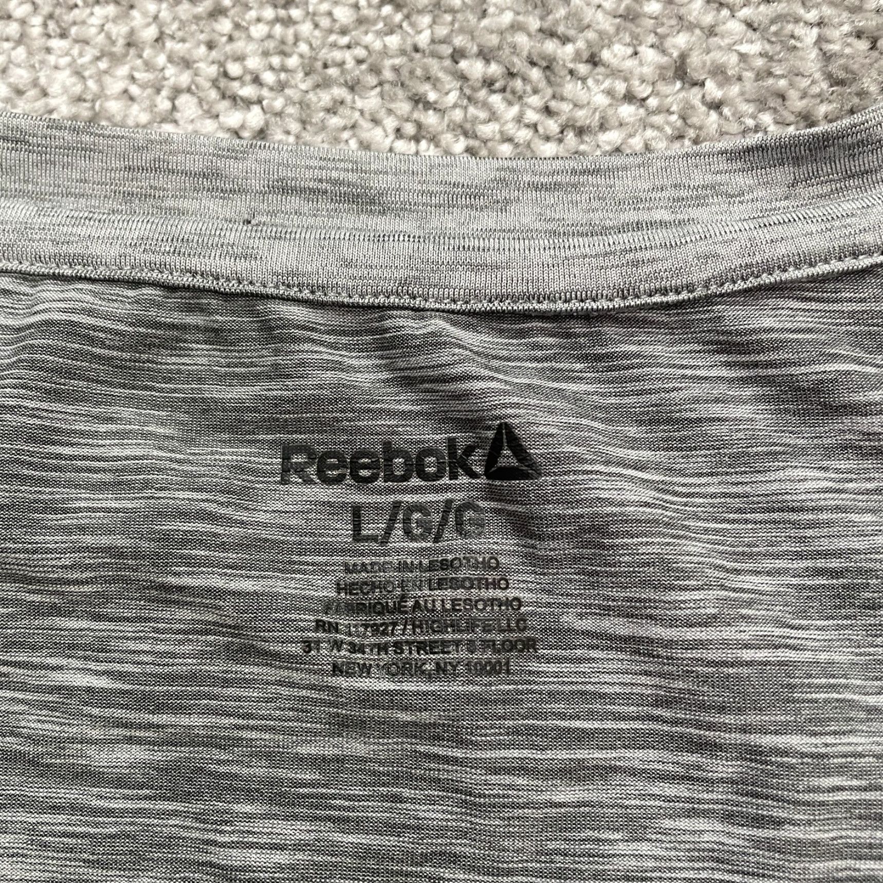 Reebok Reebok Active Top Womens Large Gray Short Sleeve Round Neck Athletic Gym Yoga Size L / US 10 / IT 46 - 5 Thumbnail