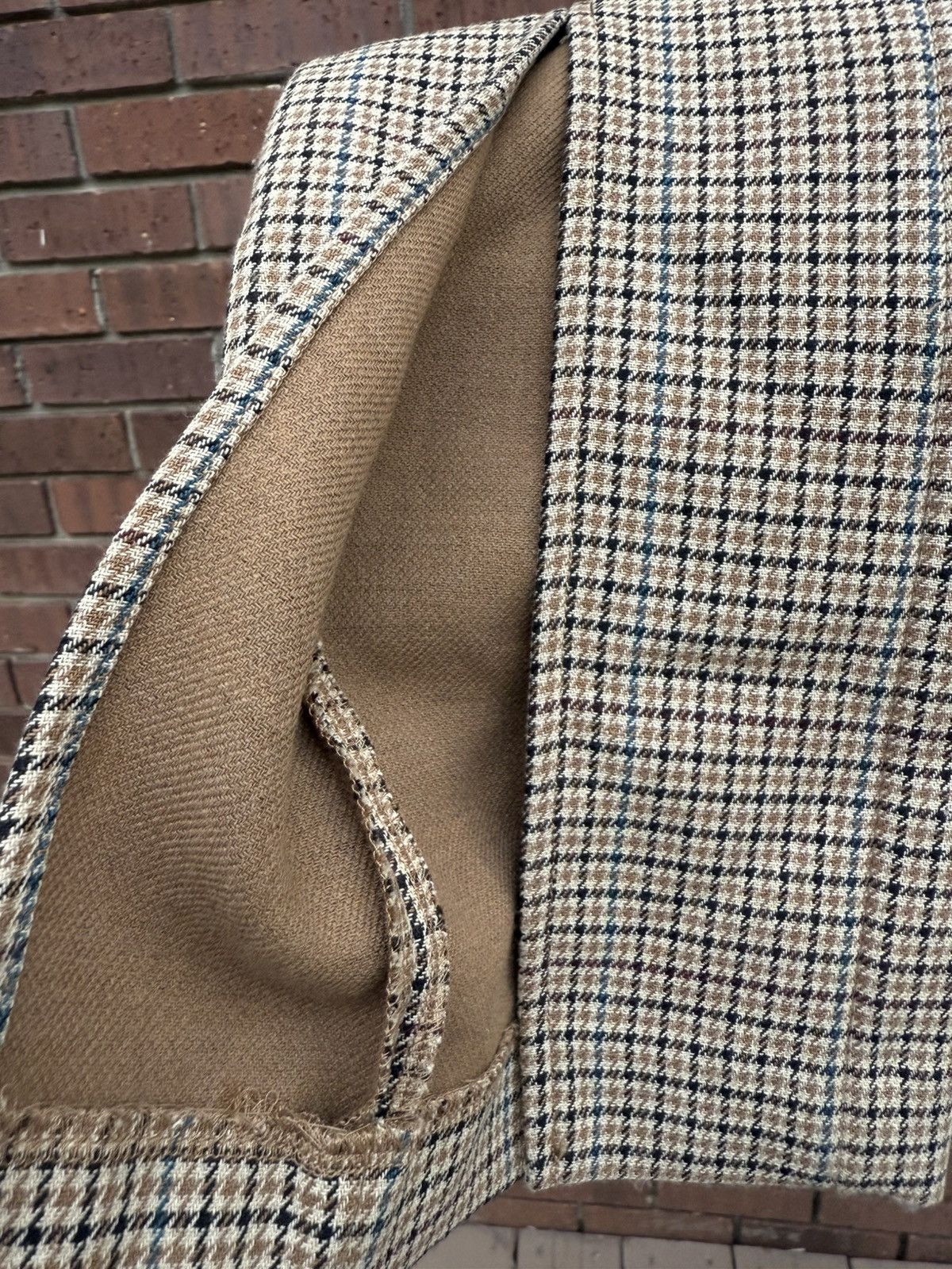 A.L.C. A.L.C. Women’s Edwin Pants Tan Split Leg Houndstooth Size 2 Size 26" / US 2 / IT 38 - 5 Thumbnail