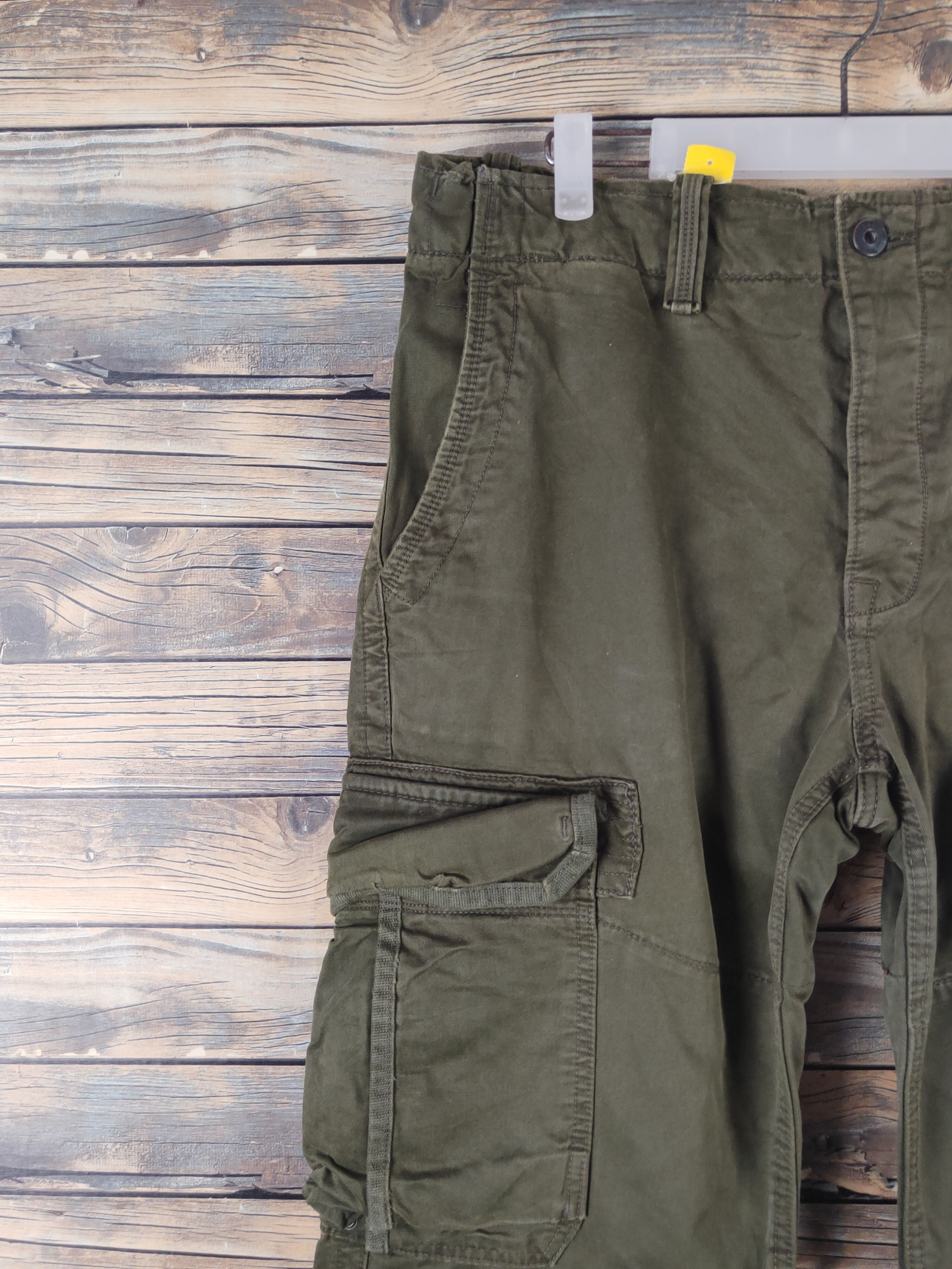 Japanese Brand DL Gap Dark Olive Multipocket Cargo Pants #2664 Size US 34 / EU 50 - 3 Thumbnail
