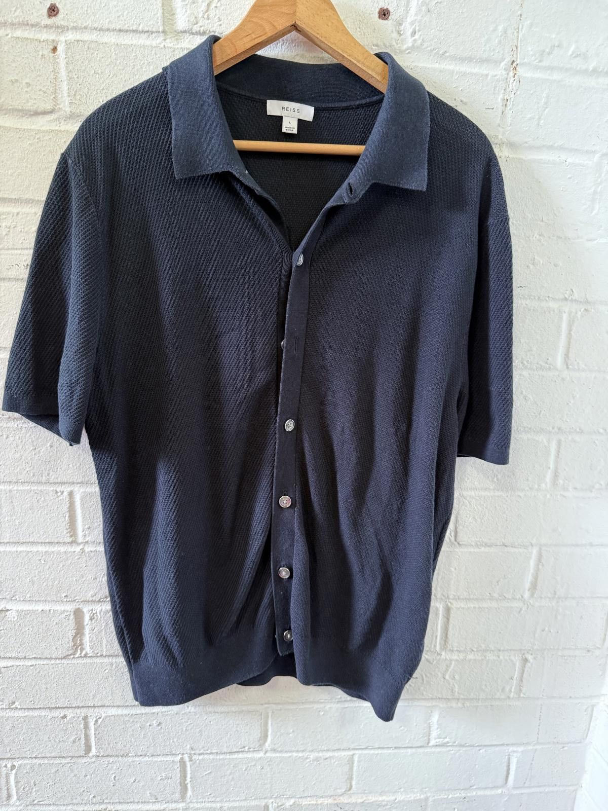 Reiss Reiss Short Sleeve Polo Shirt - Navy Size US L / EU 52-54 / 3 - 1 Thumbnail