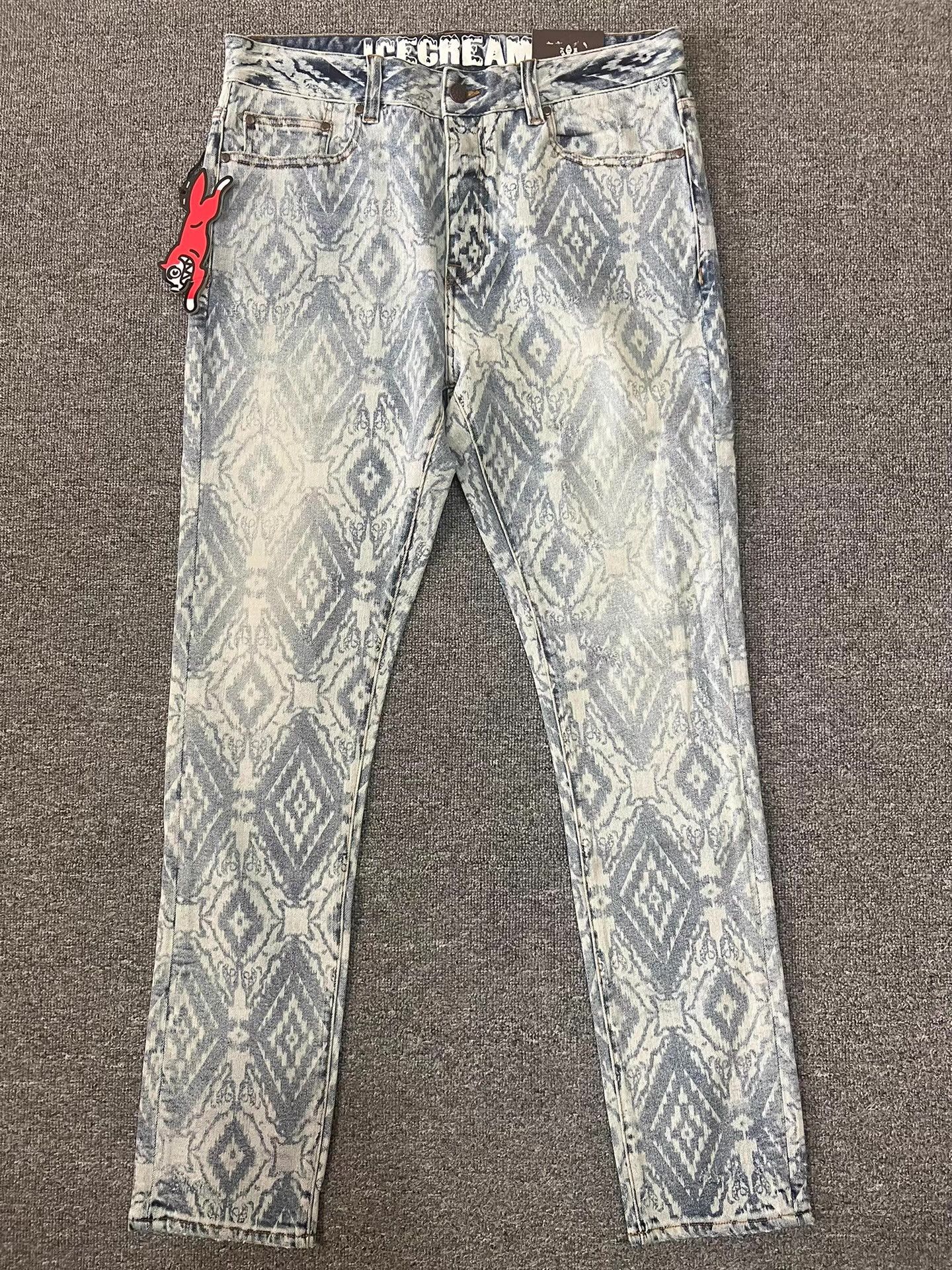 Billionaire Boys Club BBCICECREAMCircleFour Dogs Flying Dog Washed Denim Jeans Q7 Size US 32 / EU 48 - 1 Thumbnail