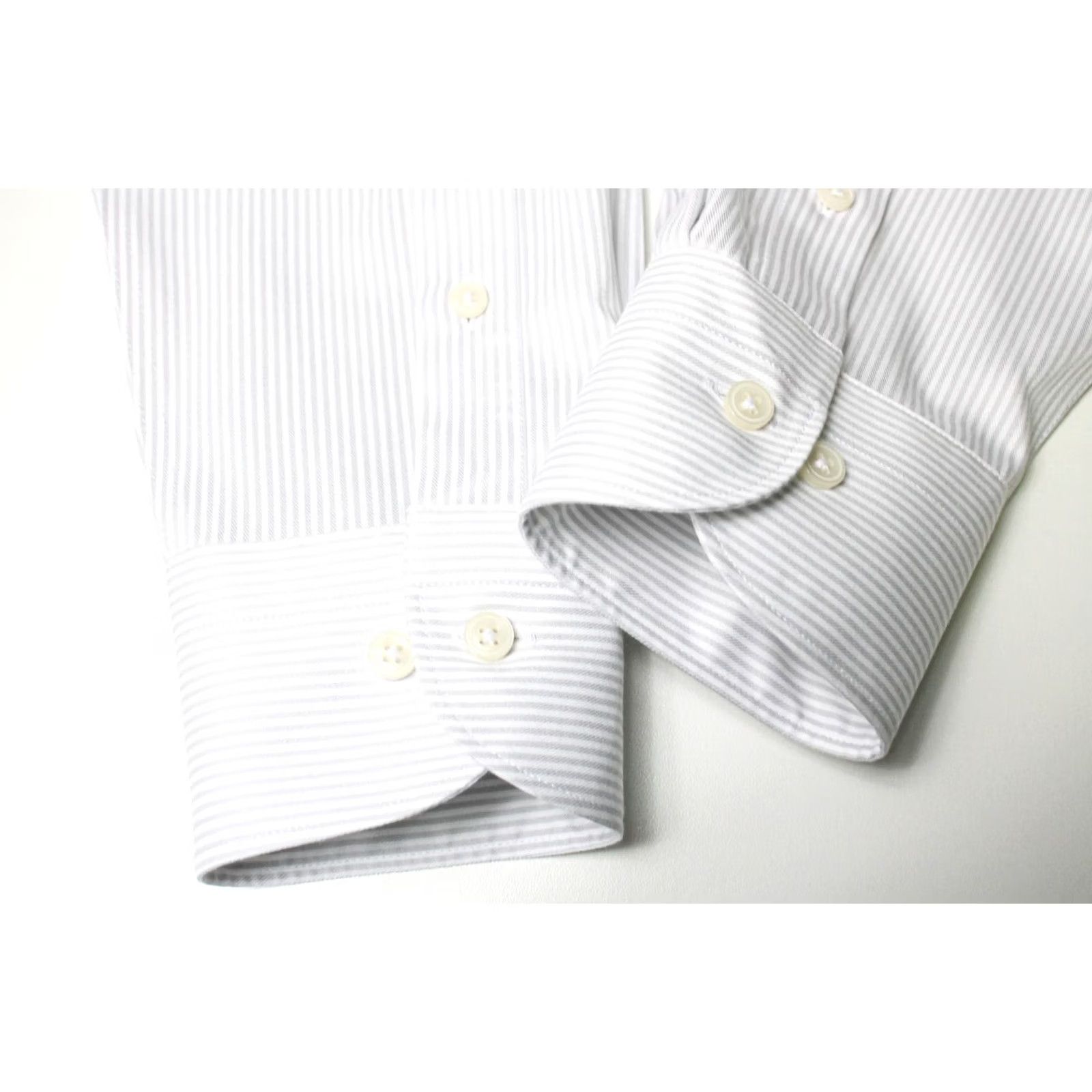 Suitsupply SUITSUPPLY Traveller Slim Fit Formal Shirt Men's 43 / 16 Button Up Long Sleeve Grey Size 46R - 6 Thumbnail