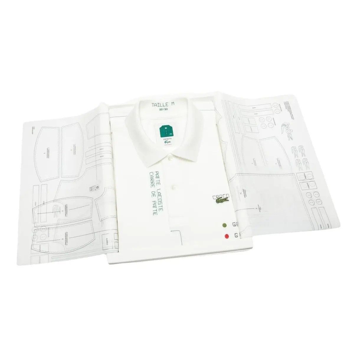 Lacoste Lacoste n°8/33 Paper Pattern Polo 90y Anniversary Size US M / EU 48-50 / 2 - 5 Thumbnail