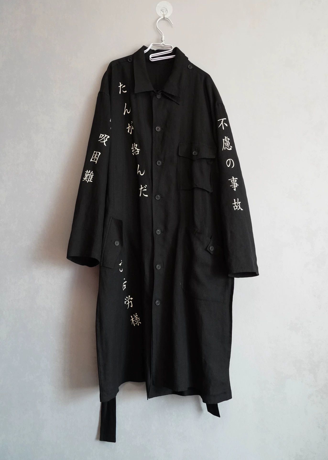 Yohji Yamamoto Yohji Yamamoto 21SS Text Double-Layer Linen Coat Size 3 Size US L / EU 52-54 / 3 - 1 Thumbnail