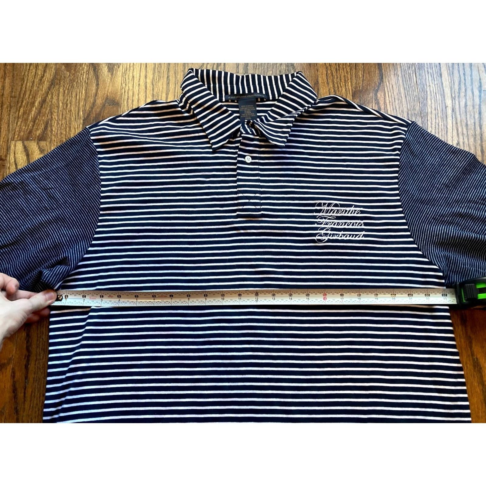 Vintage VINTAGE Marithe Francois Girbaud Polo Shirt Mens 3XL Blue Striped Y2K Hip Hop Size US XXL / EU 58 / 5 - 7 Thumbnail