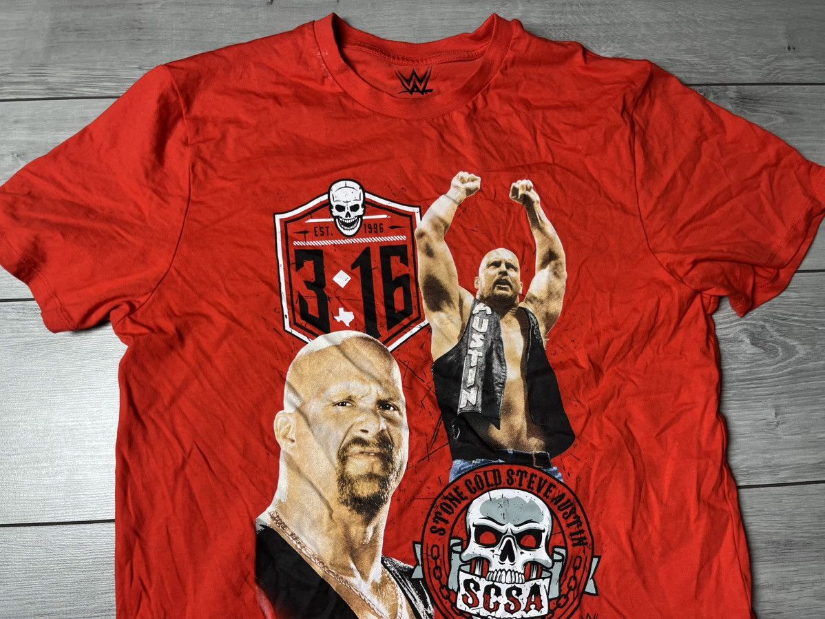 WWE WWE Stone Cold Steve Austin T-shirt Large Wrestling MMA Size US XL / EU 56 / 4 - 3 Thumbnail