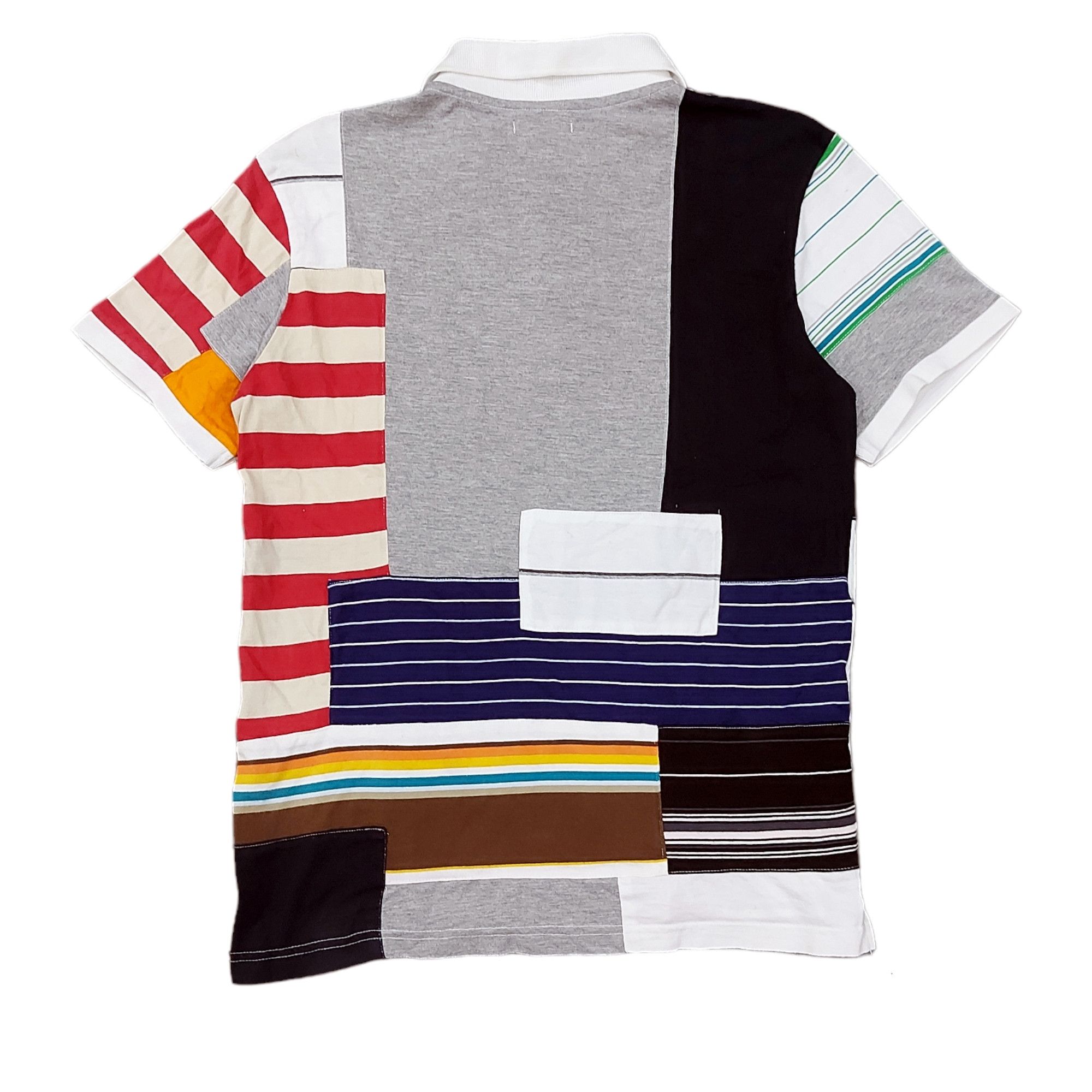 Japanese Brand Rare! Browny Japanese Brand Patchwork Polo Size US M / EU 48-50 / 2 - 2 Thumbnail