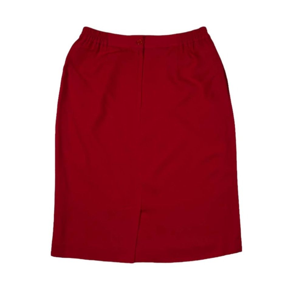 NBDN Nobrandedon Casual Corner Red Pencil Skirt | Size 10 Size 32" / US 10 / IT 46 - 2 Thumbnail