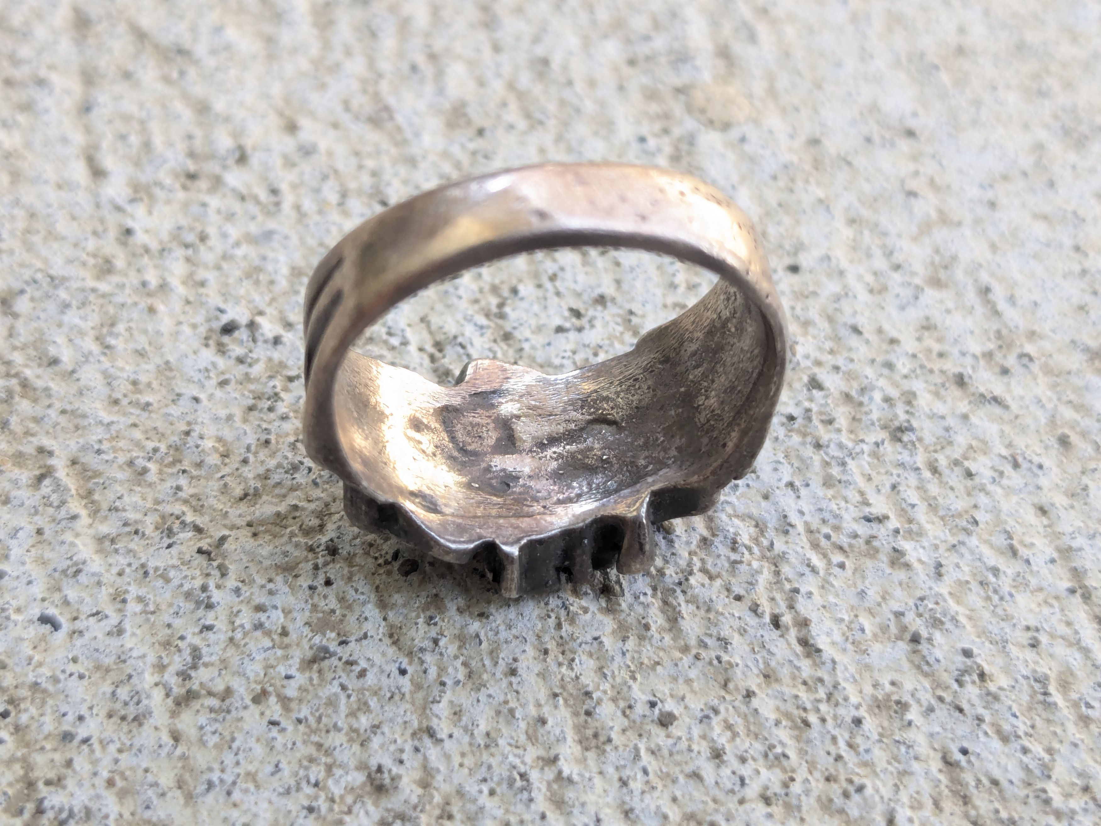 Jewelry Vintage Sterling Silver Ring Nugget 6.75 Modern Brutalist Size ONE SIZE - 6 Thumbnail