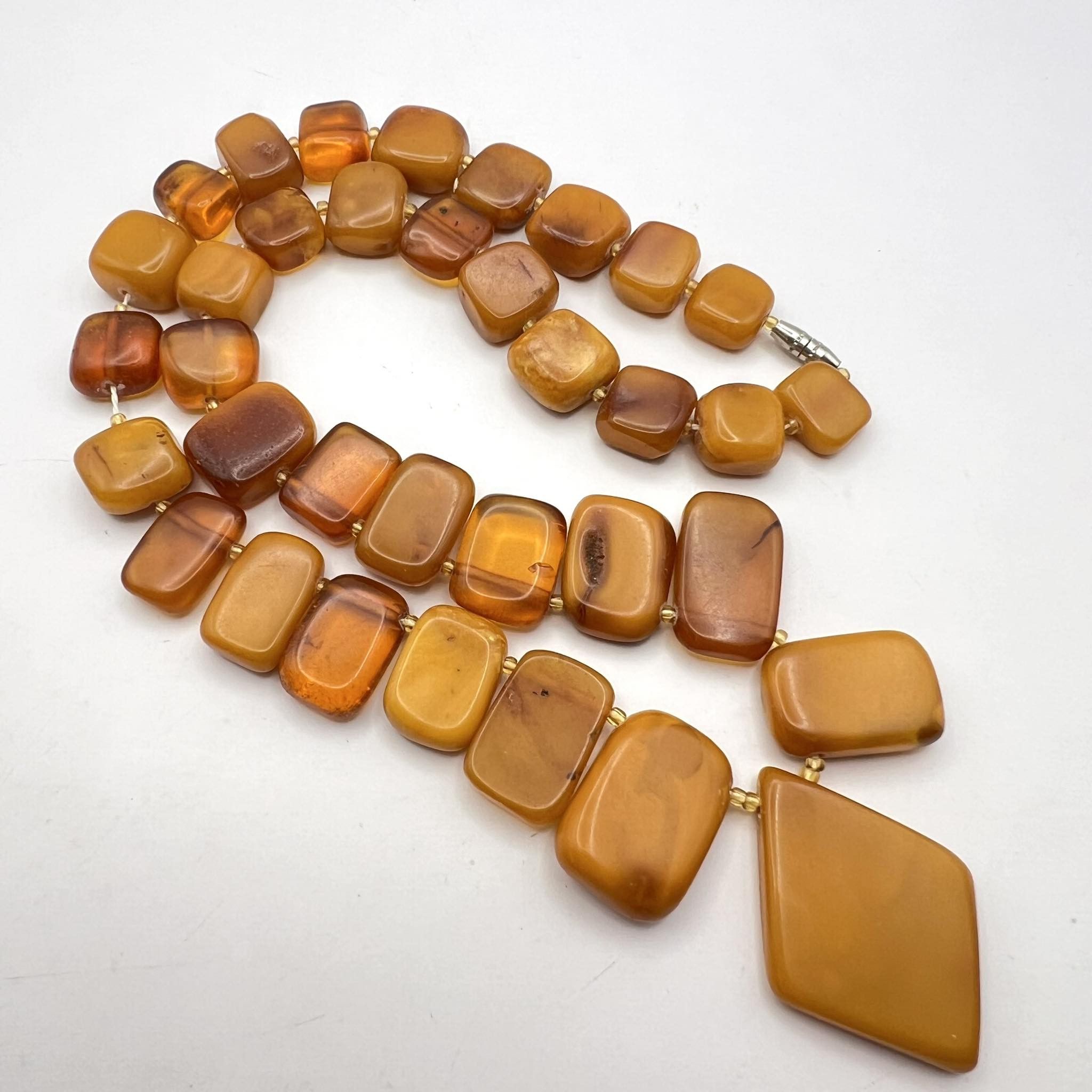 Vintage 100% Genuine Baltic Yellow Royal Amber Necklace Butterscotch Size ONE SIZE - 4 Thumbnail