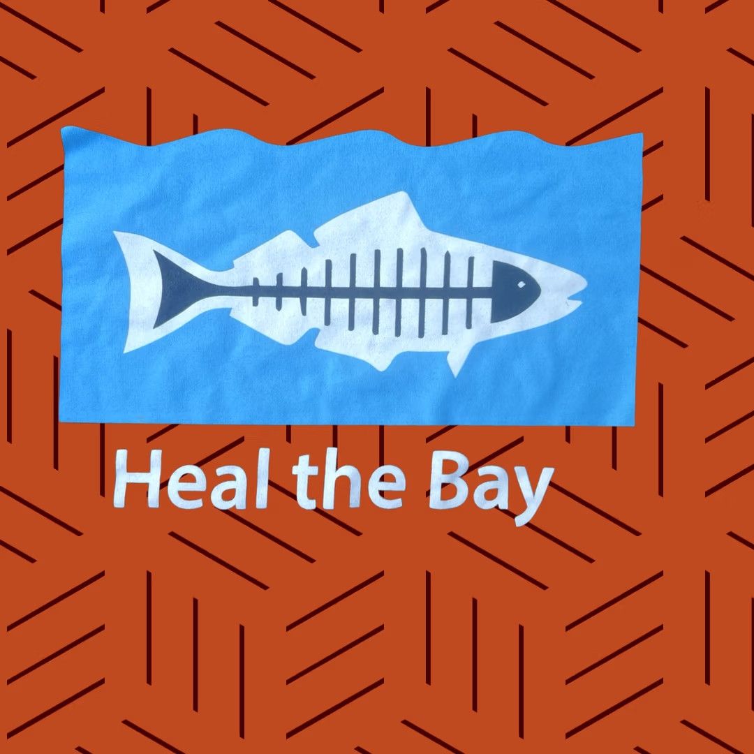 Logo 7 VINTAGE Santa Monica Heal the Bay Radioactive Fish Shirt Men’s Large Surfer New Size US L / EU 52-54 / 3 - 1 Thumbnail