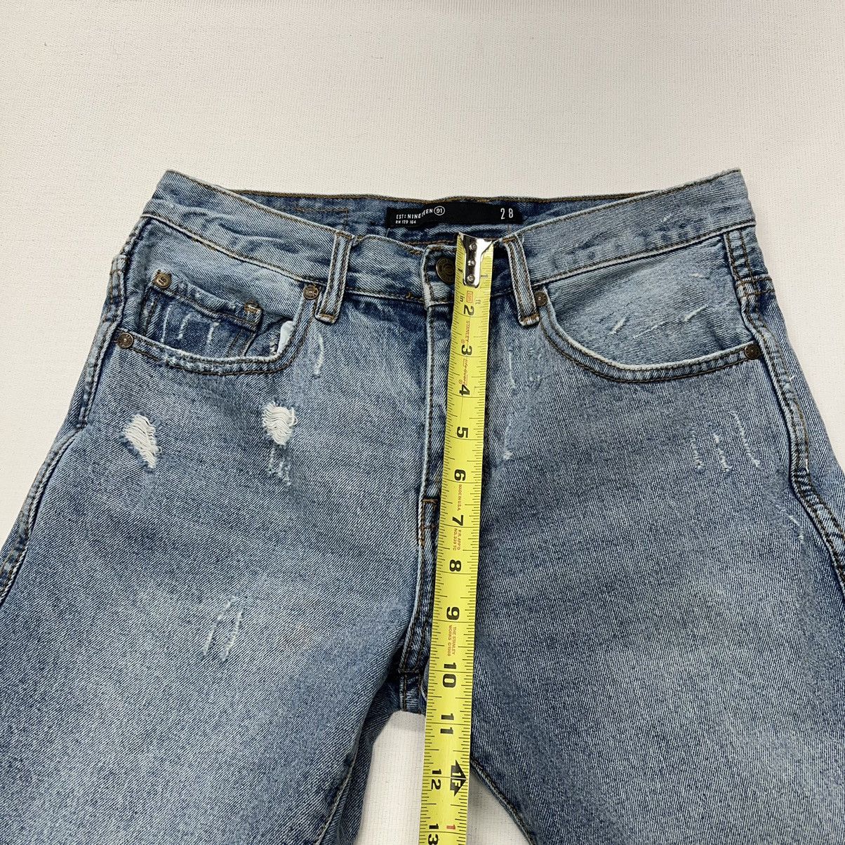 Cotton On Cotton On Jean Shorts Blue 90s Denim Distressed Ripped Faded Size US 28 / EU 44 - 18 Thumbnail